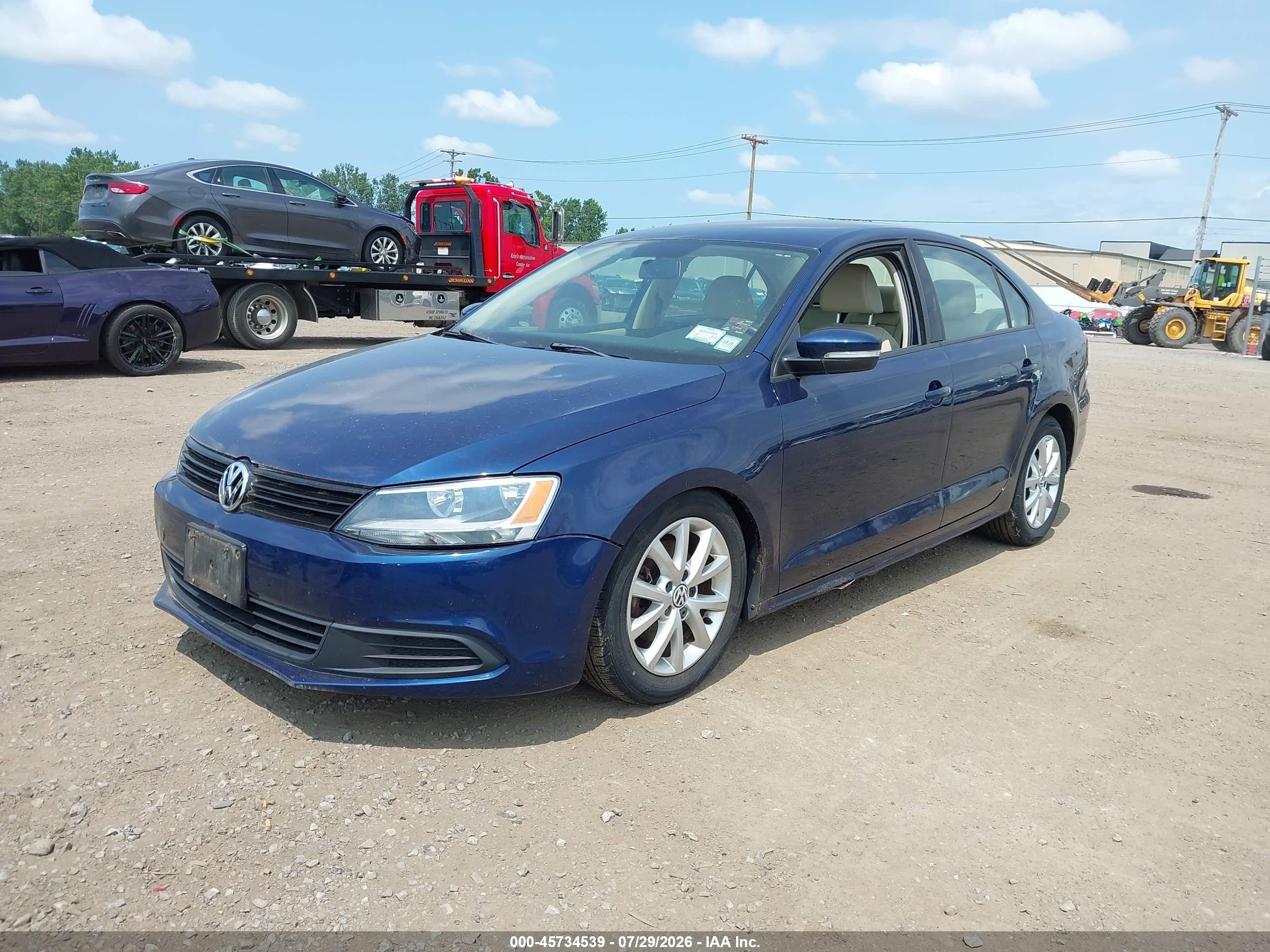 2011 Volkswagen Jetta 2.5l Se Blue vin: 3VWDZ7AJ3BM055918