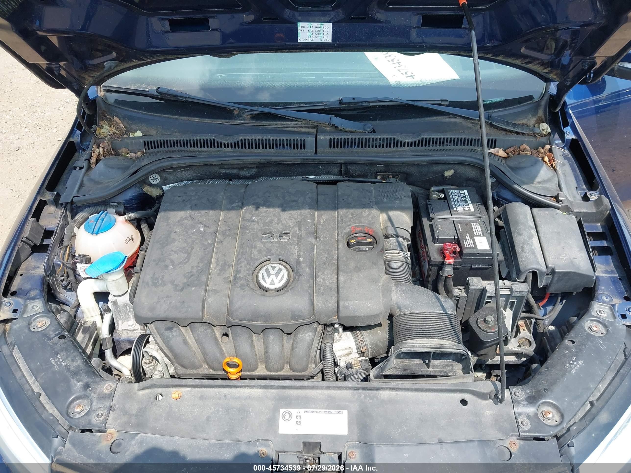 2011 Volkswagen Jetta 2.5l Se Blue vin: 3VWDZ7AJ3BM055918