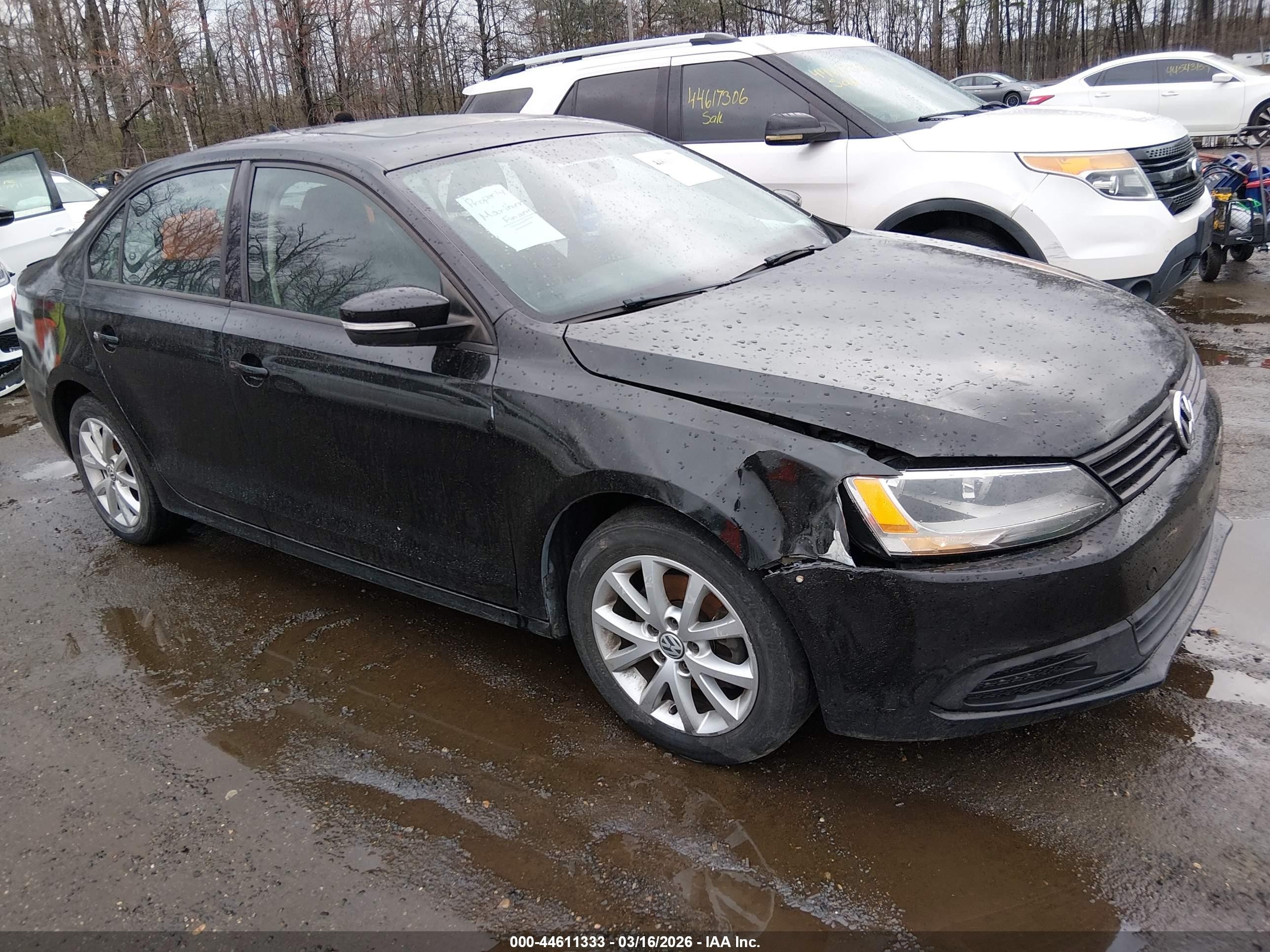 2011 Volkswagen Jetta 2.5l Se Black vin: 3VWDZ7AJ3BM319543