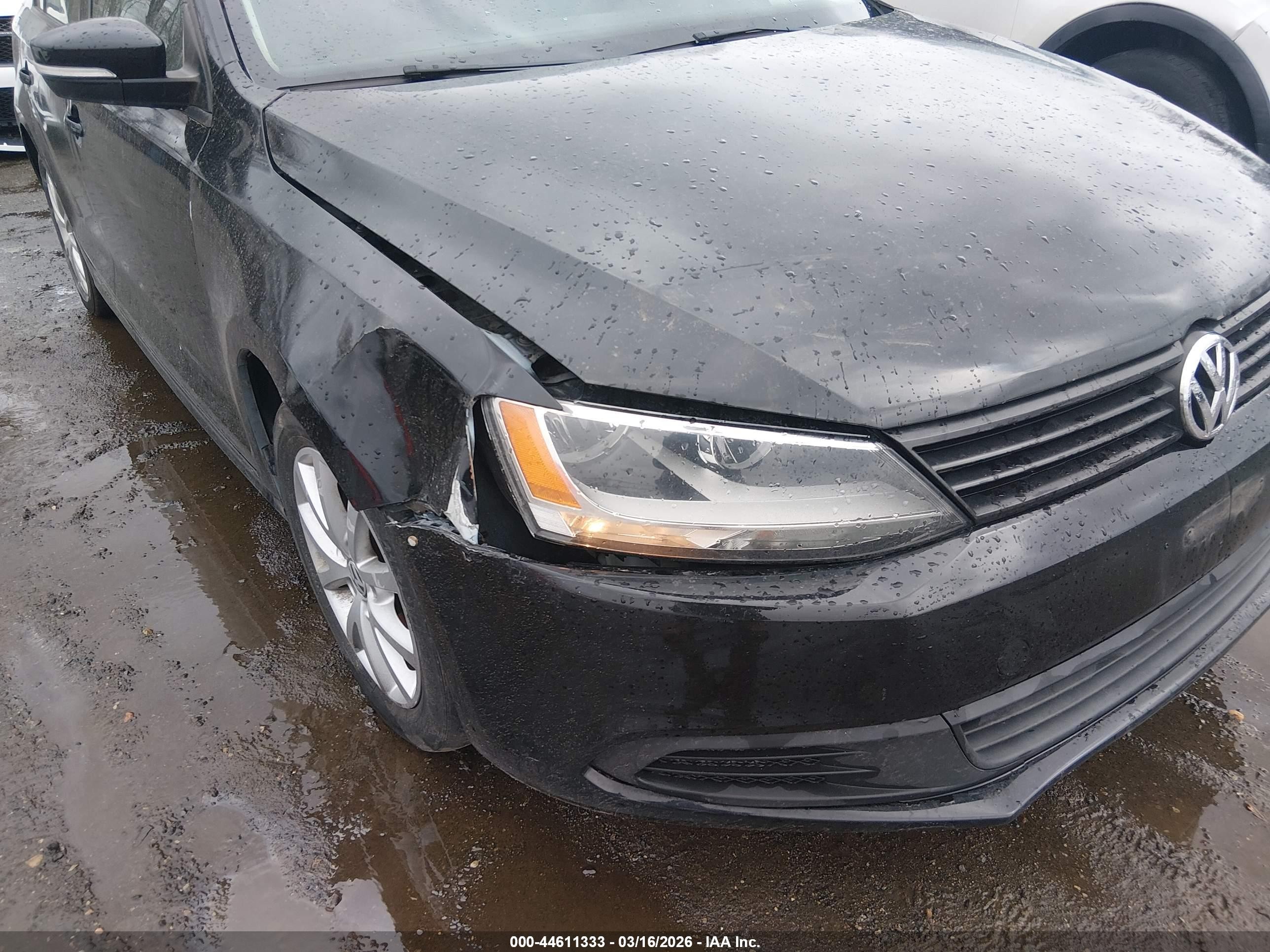 2011 Volkswagen Jetta 2.5l Se Black vin: 3VWDZ7AJ3BM319543