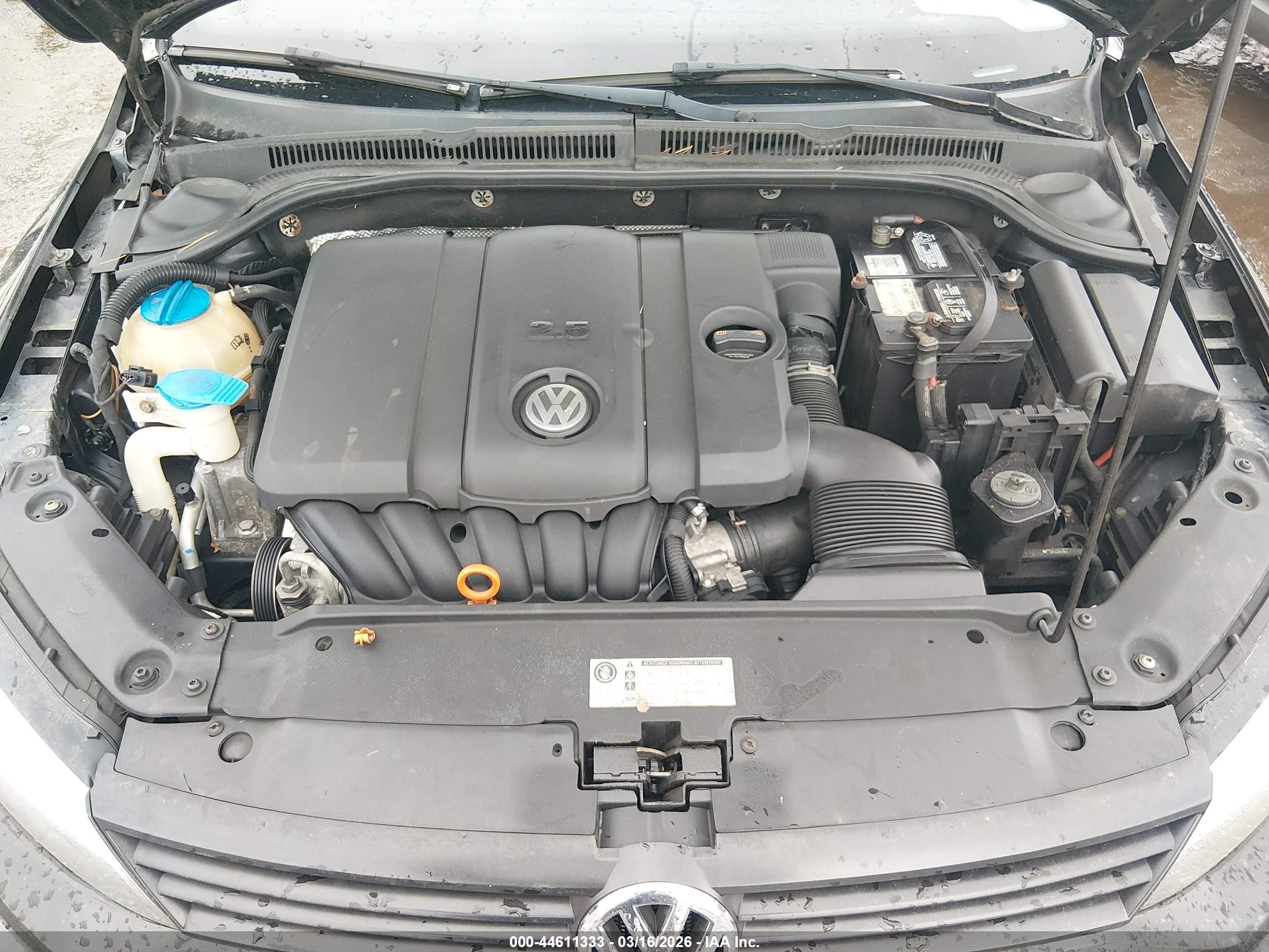 2011 Volkswagen Jetta 2.5l Se Black vin: 3VWDZ7AJ3BM319543