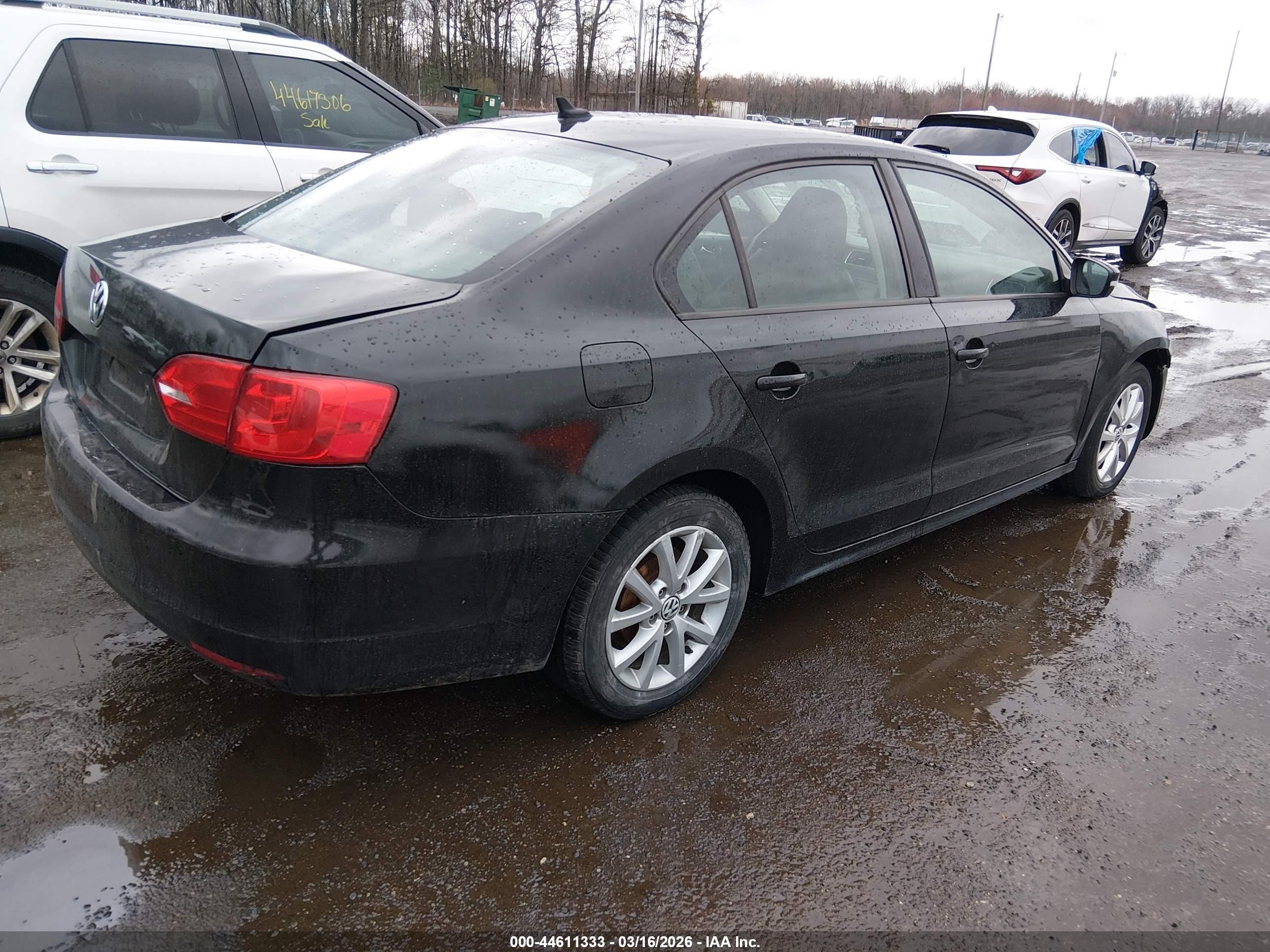 2011 Volkswagen Jetta 2.5l Se Black vin: 3VWDZ7AJ3BM319543