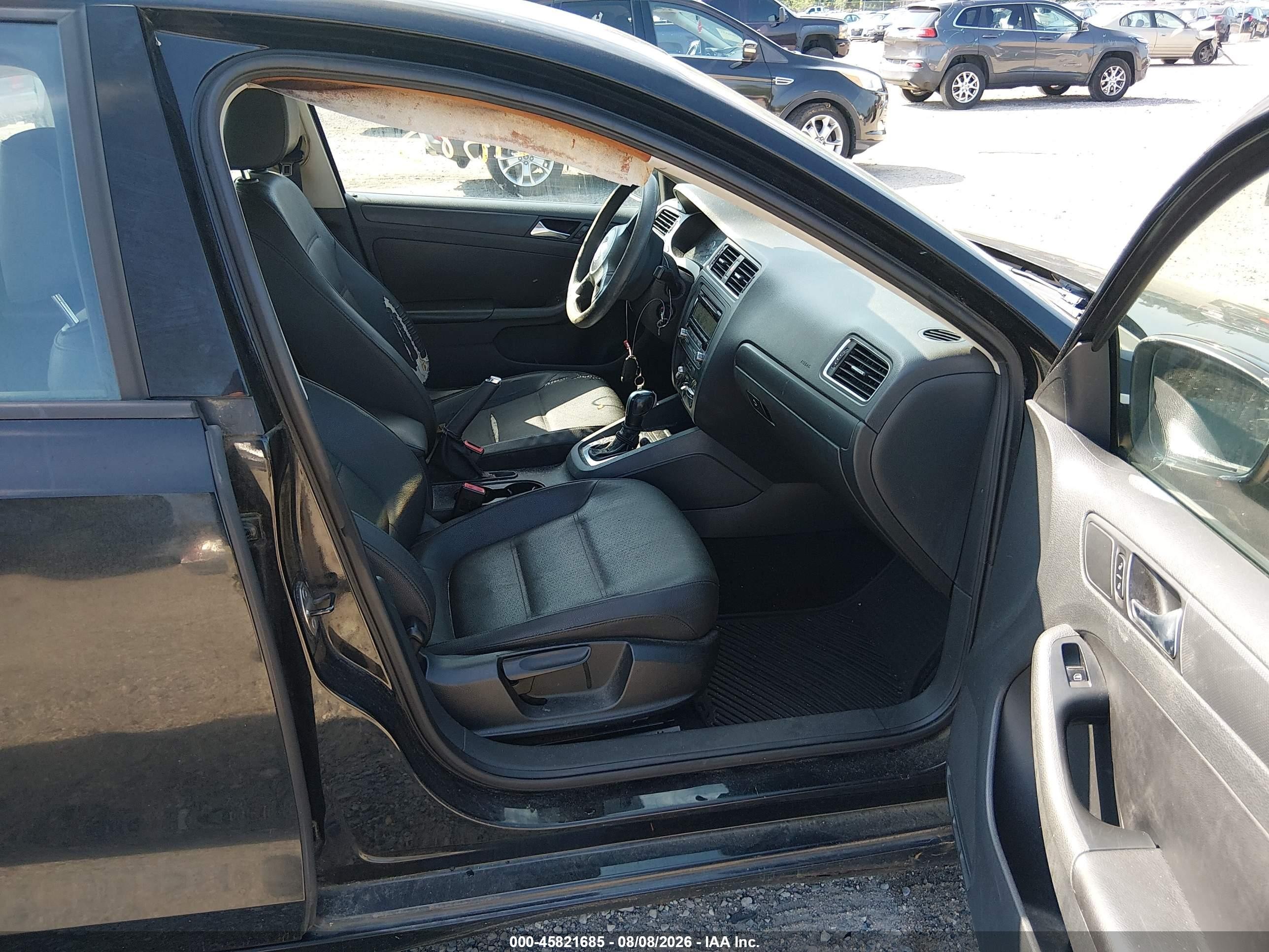 2011 Volkswagen Jetta 2.5l Se Черный vin: 3VWDZ7AJ3BM345933