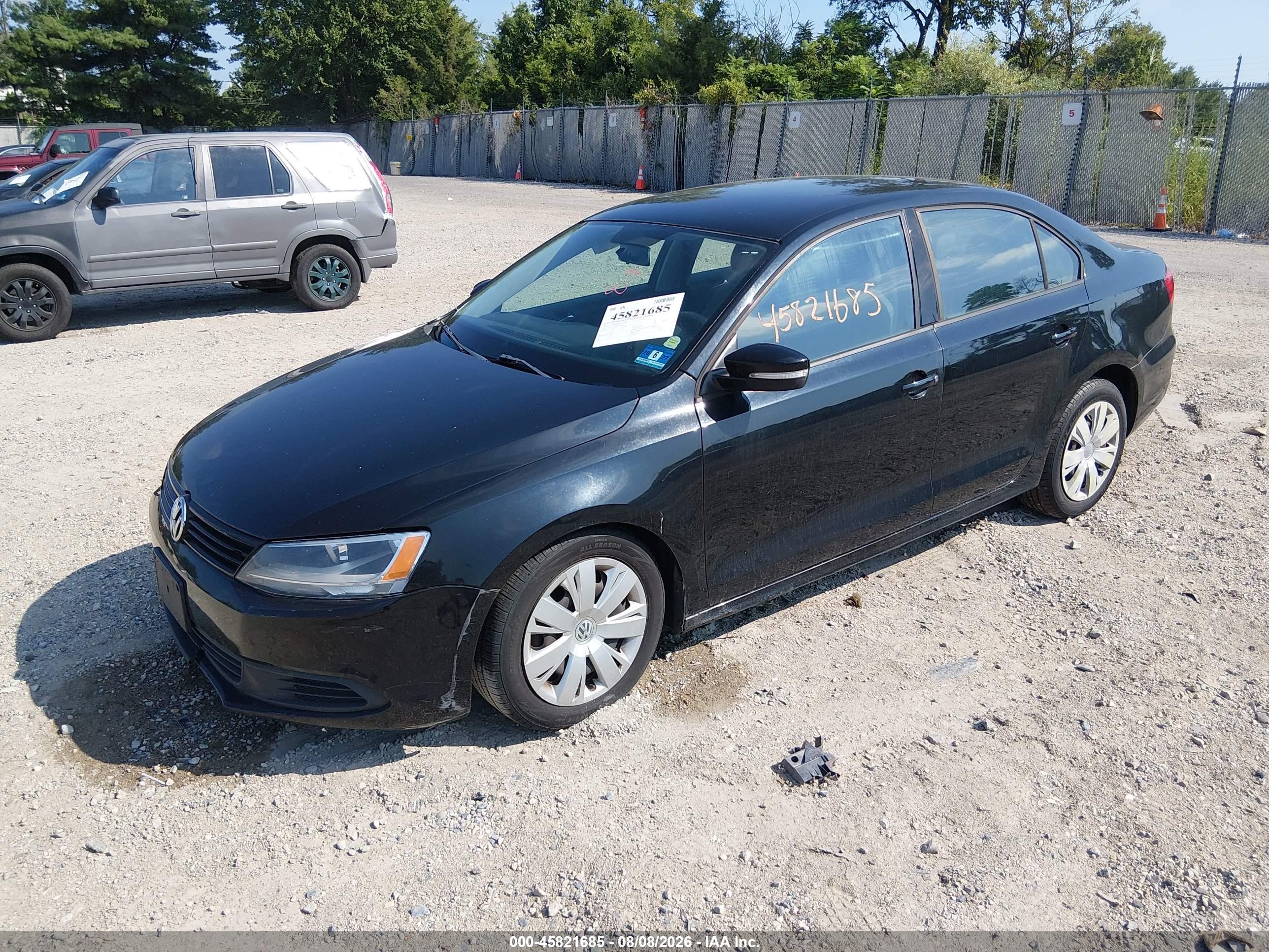 2011 Volkswagen Jetta 2.5l Se Черный vin: 3VWDZ7AJ3BM345933