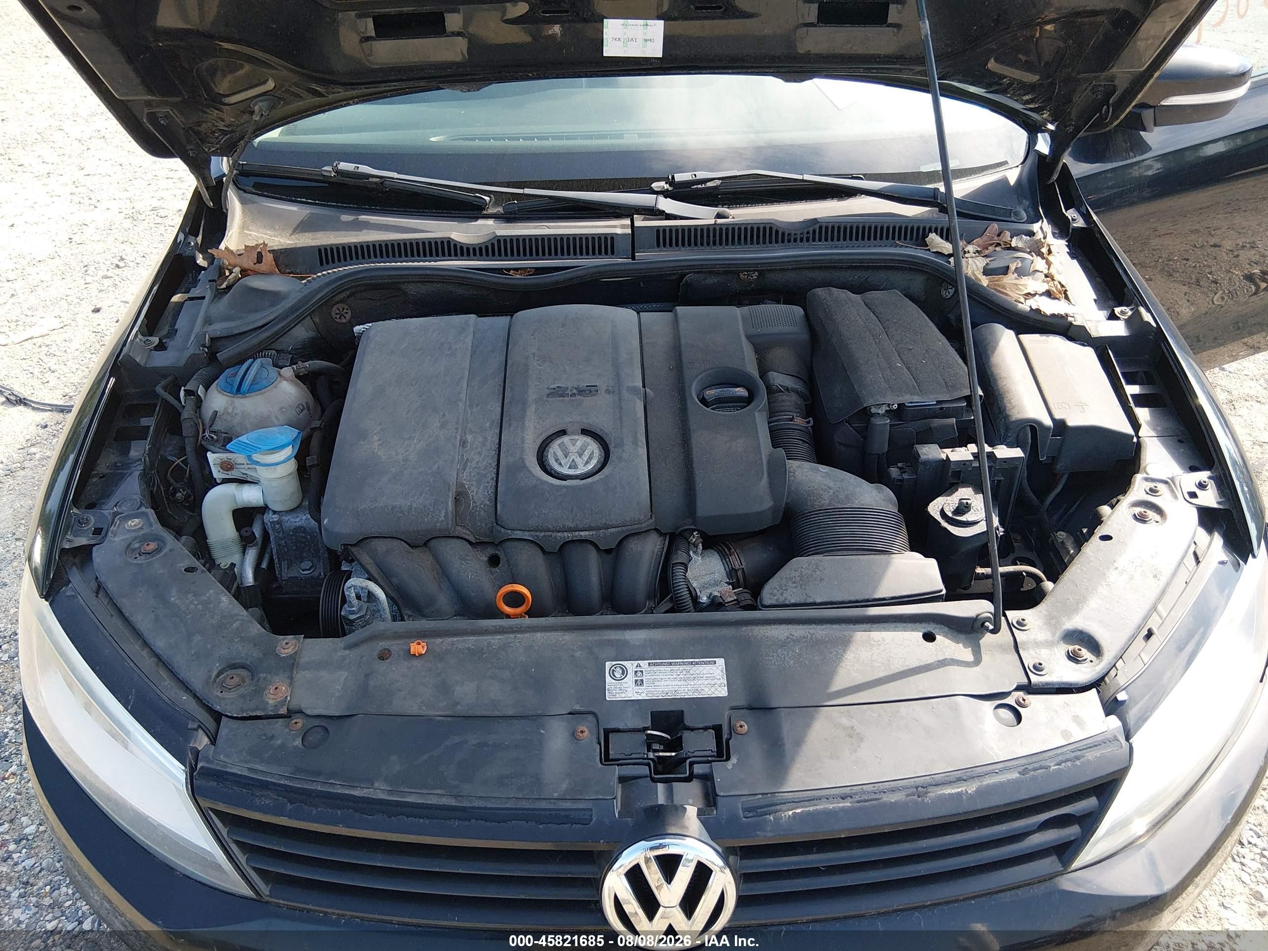 2011 Volkswagen Jetta 2.5l Se Черный vin: 3VWDZ7AJ3BM345933