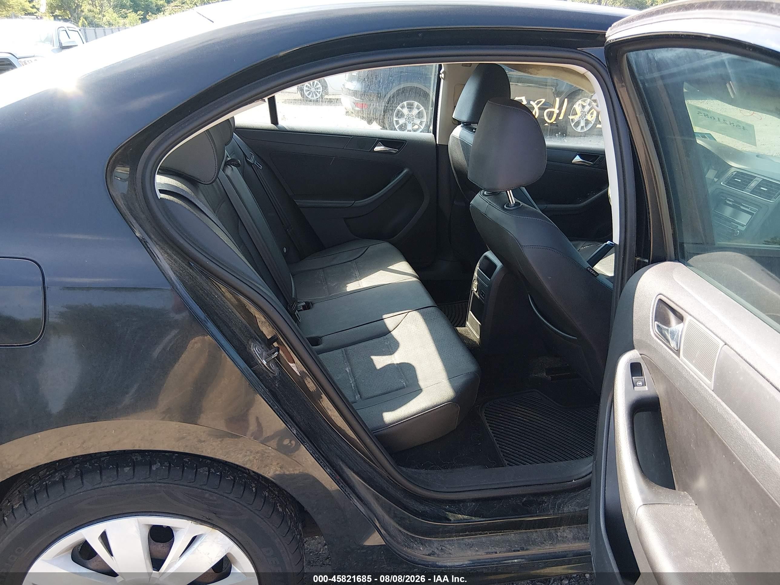 2011 Volkswagen Jetta 2.5l Se Черный vin: 3VWDZ7AJ3BM345933