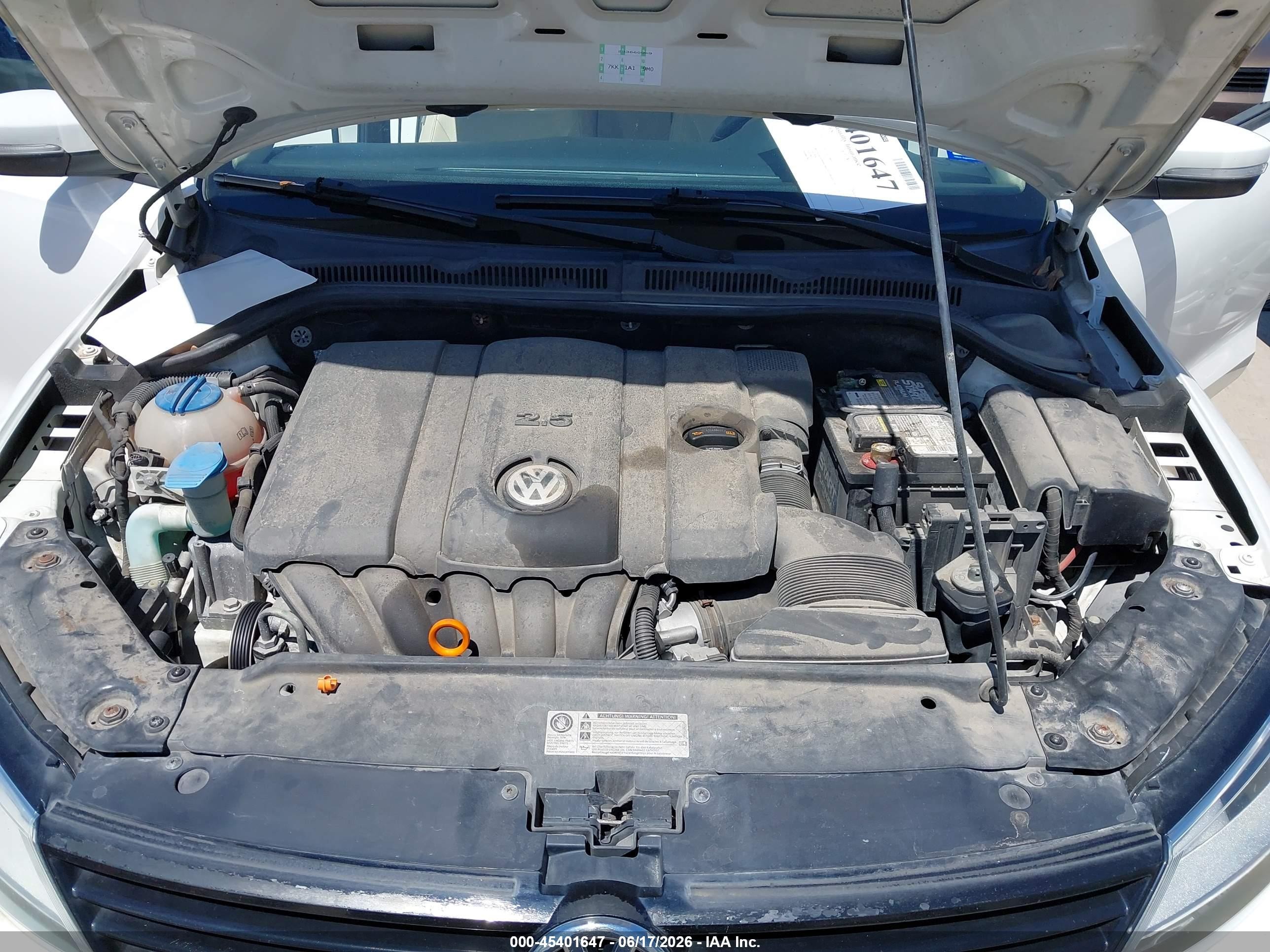 2011 Volkswagen Jetta 2.5l Se White vin: 3VWDZ7AJ3BM396350