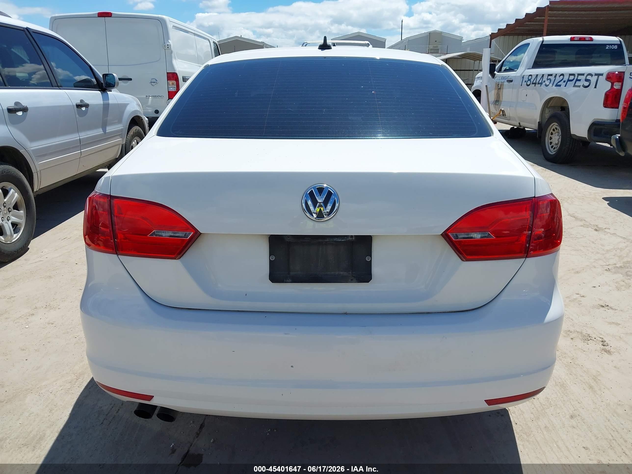 2011 Volkswagen Jetta 2.5l Se White vin: 3VWDZ7AJ3BM396350