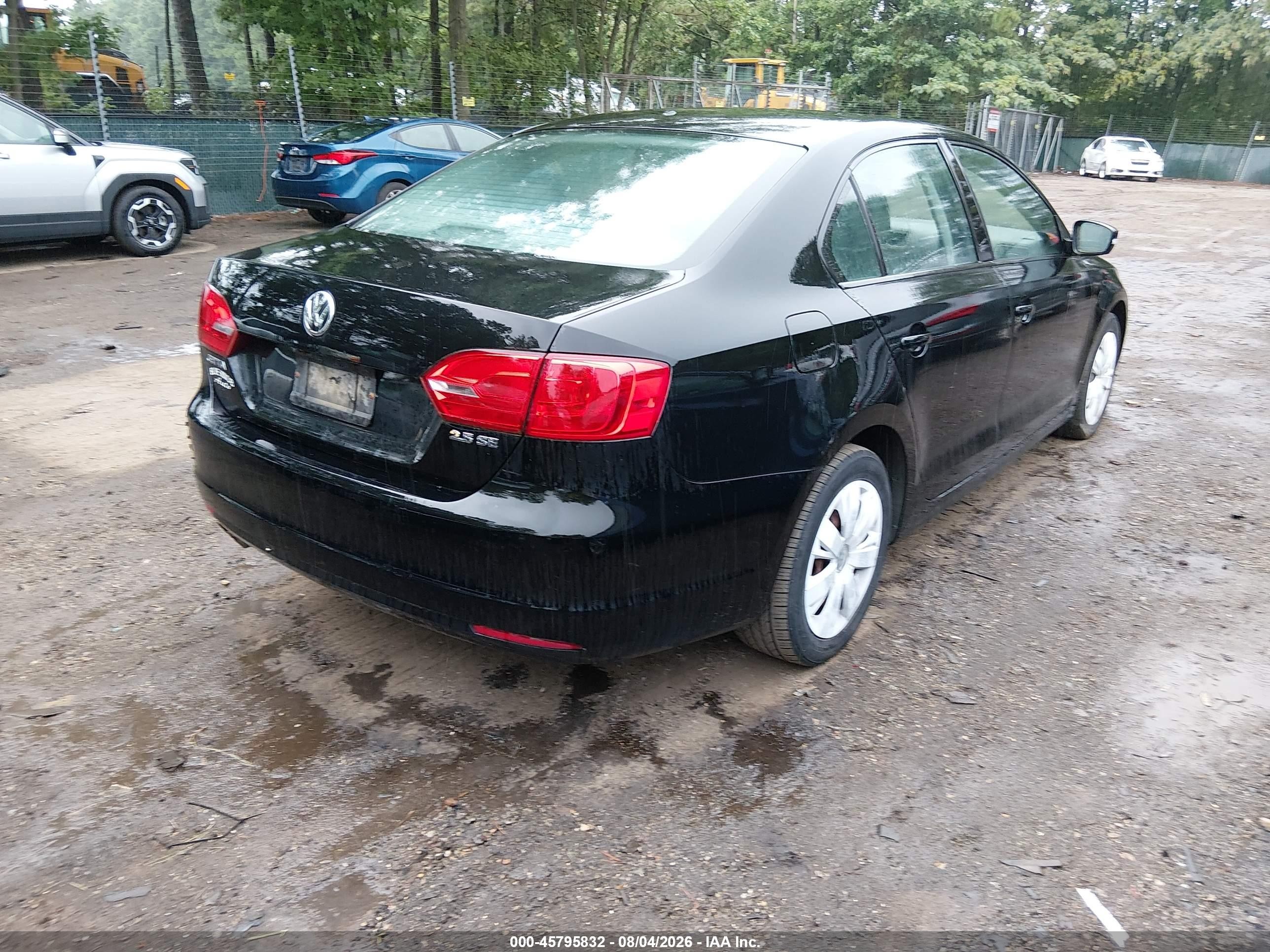 2011 Volkswagen Jetta 2.5l Se Black vin: 3VWDZ7AJ4BM308714