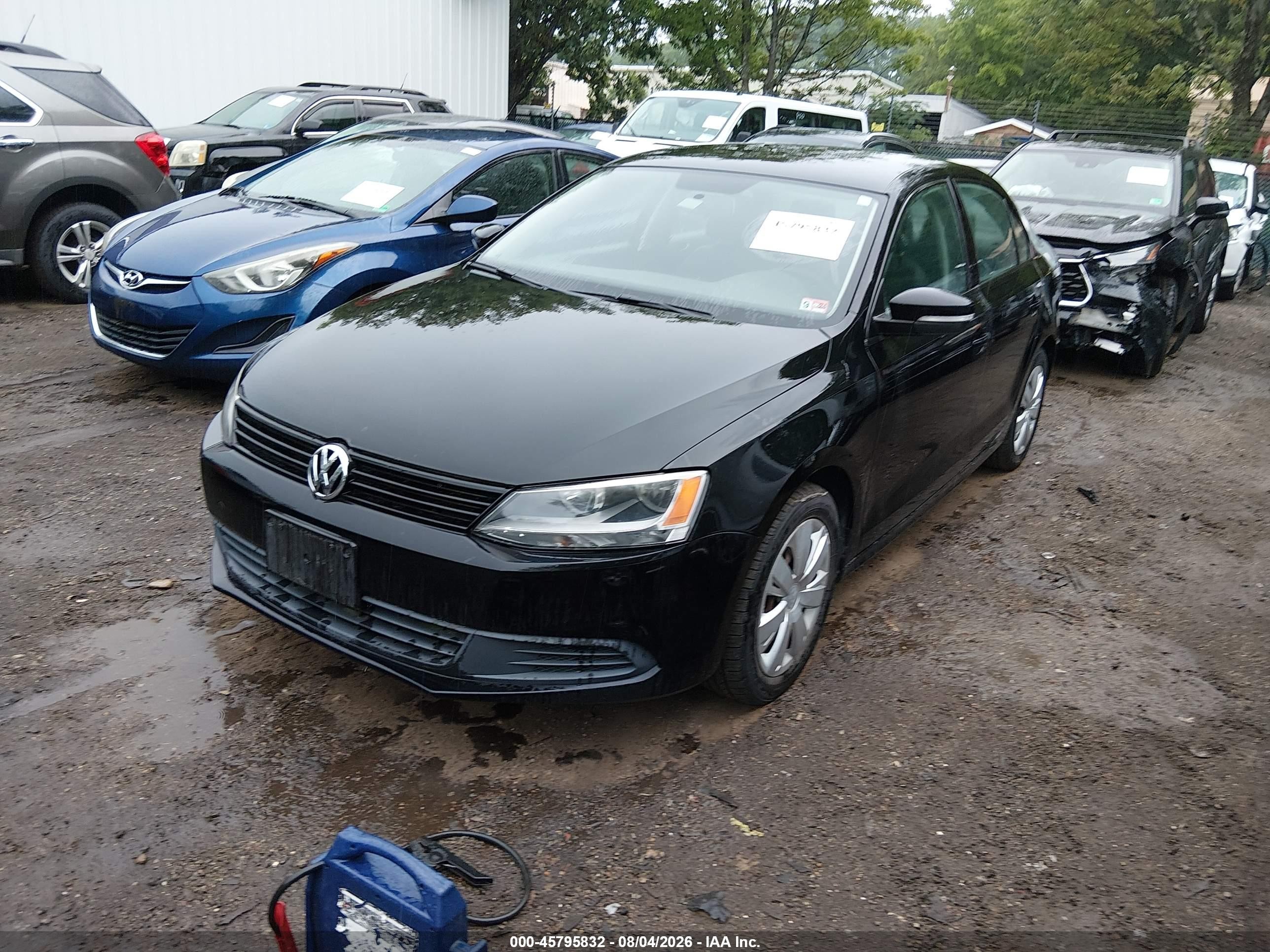 2011 Volkswagen Jetta 2.5l Se Black vin: 3VWDZ7AJ4BM308714