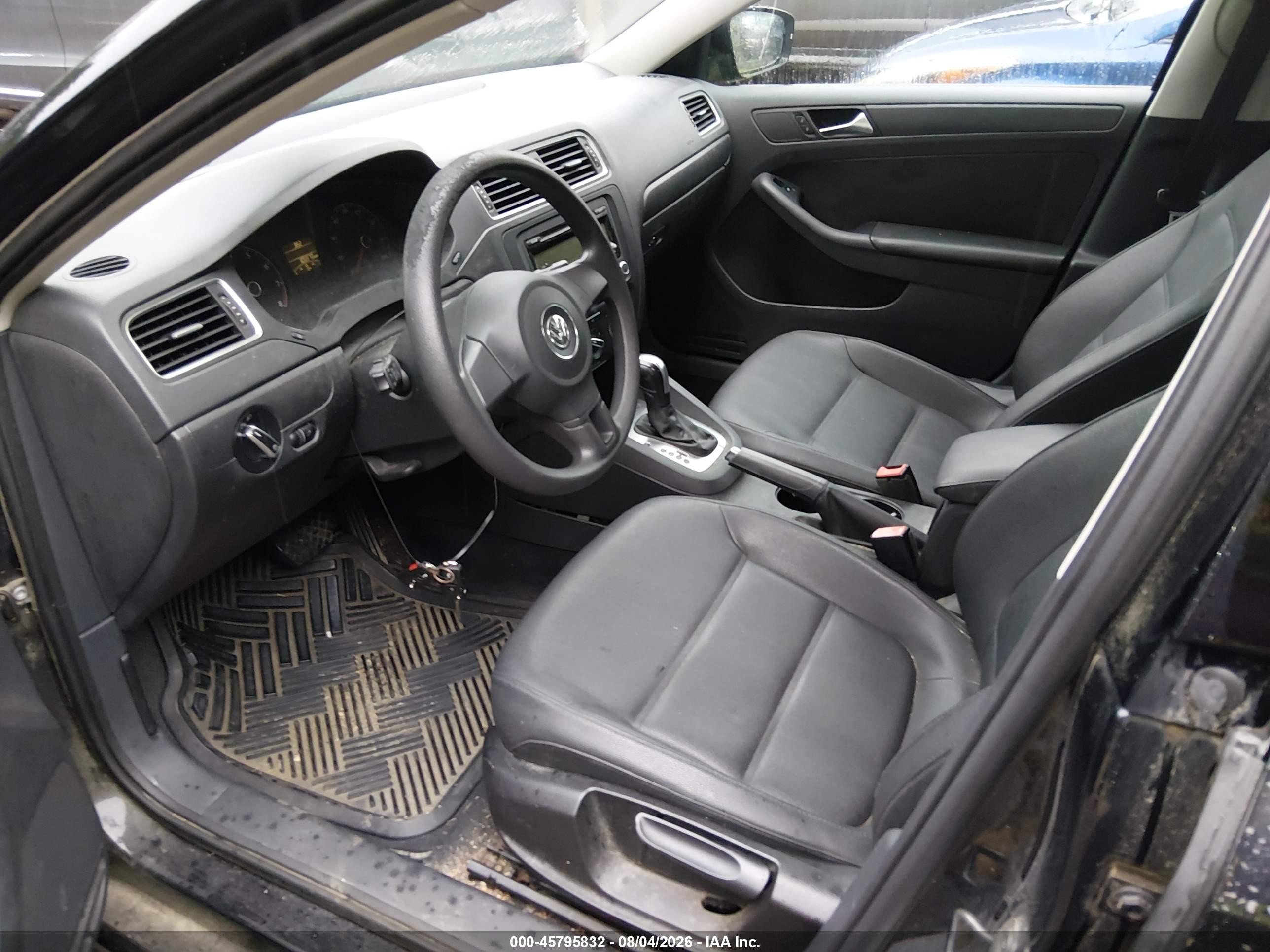 2011 Volkswagen Jetta 2.5l Se Black vin: 3VWDZ7AJ4BM308714