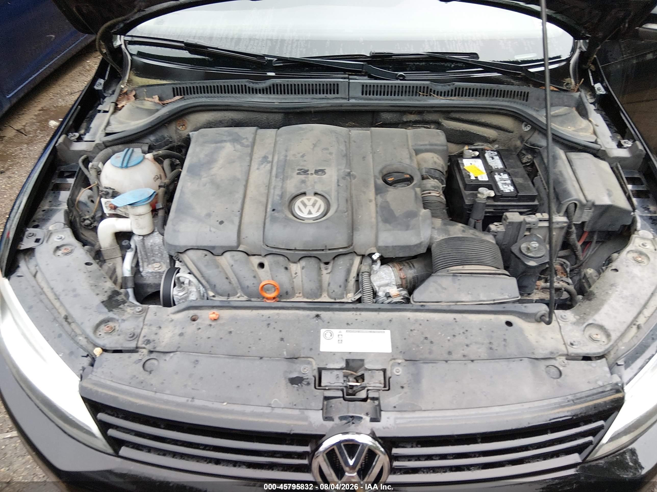 2011 Volkswagen Jetta 2.5l Se Black vin: 3VWDZ7AJ4BM308714