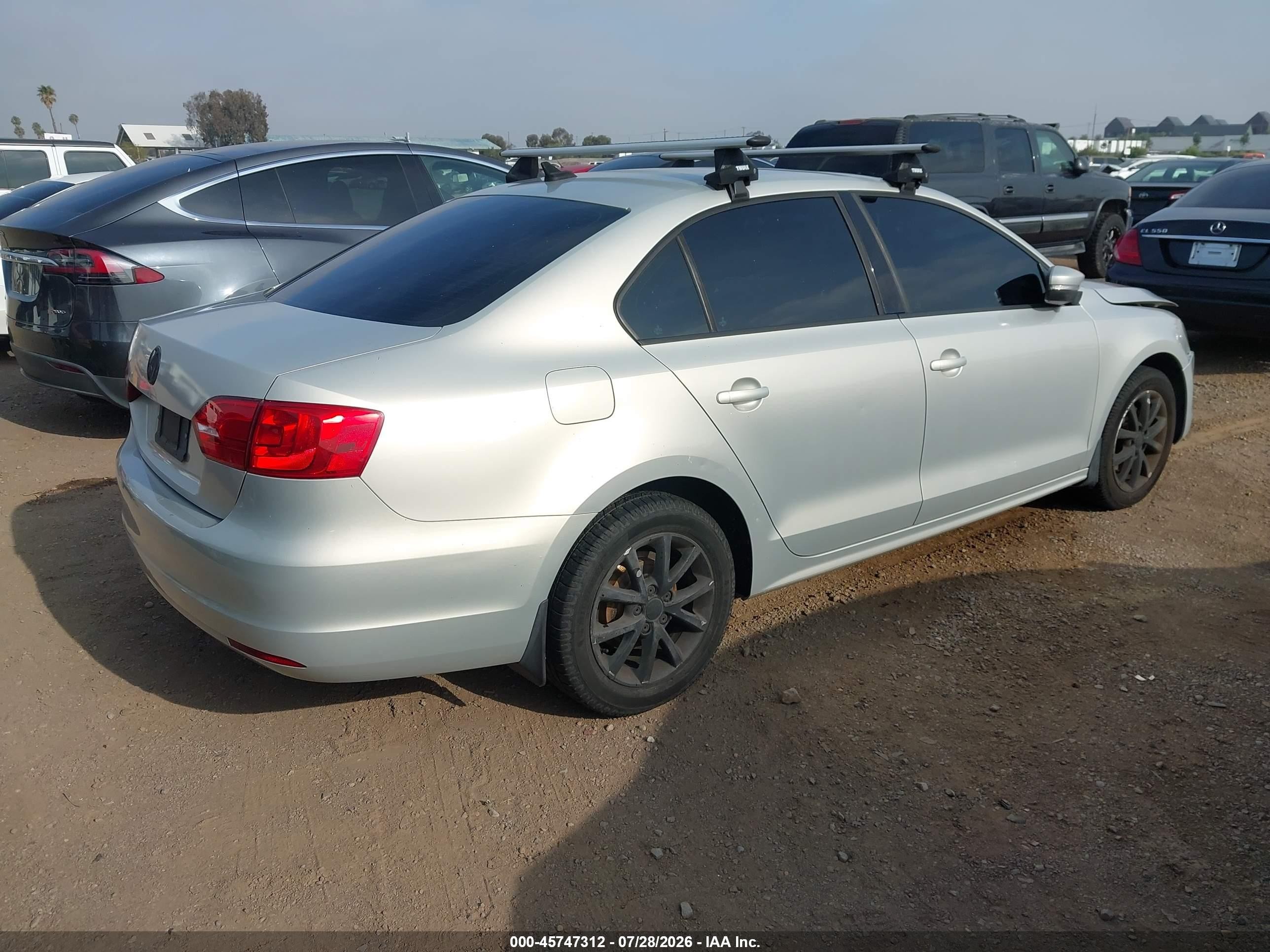 2011 Volkswagen Jetta 2.5l Se Silver vin: 3VWDZ7AJ4BM346878