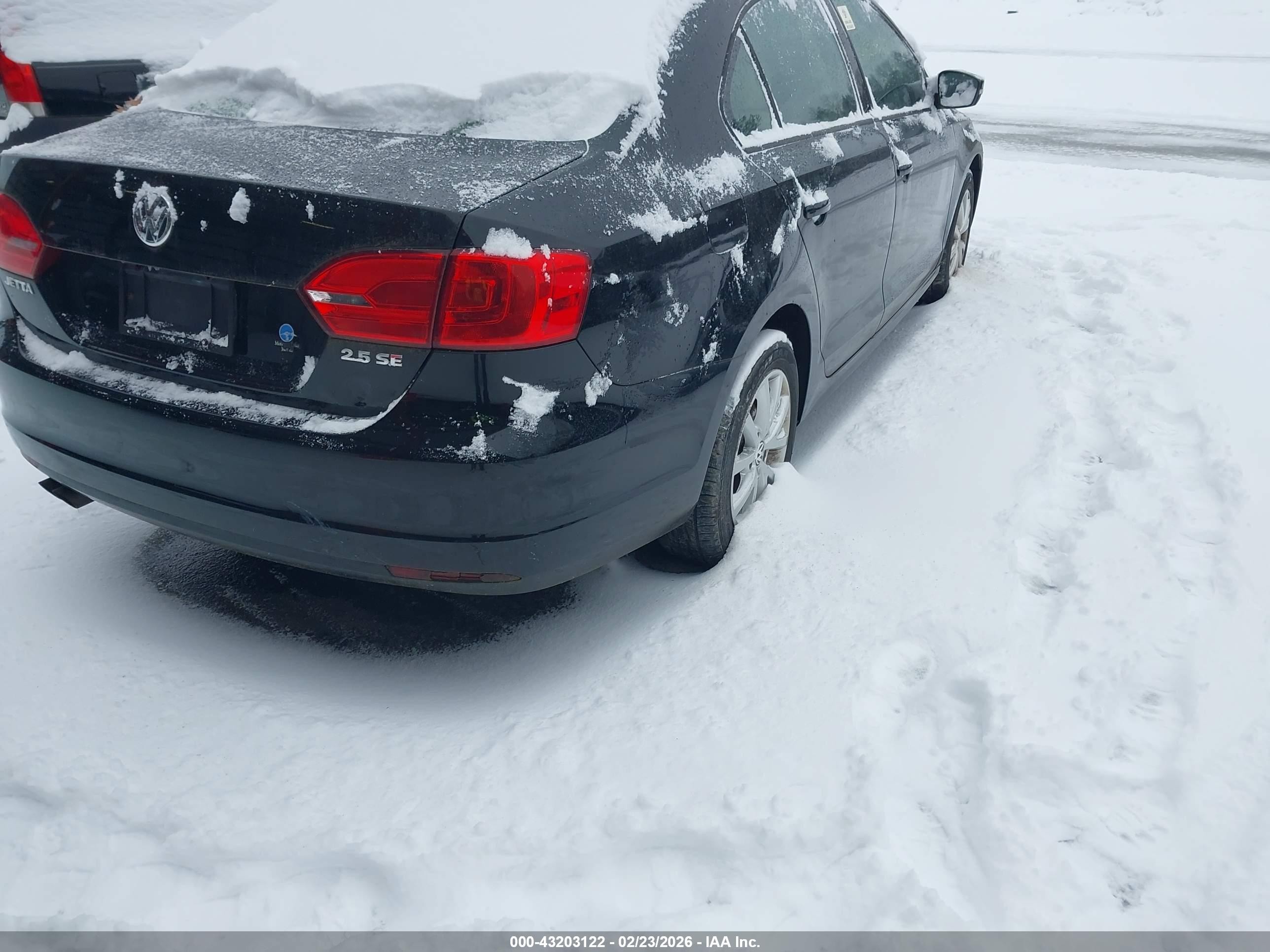 2011 Volkswagen Jetta 2.5l Se Черный vin: 3VWDZ7AJ5BM304400