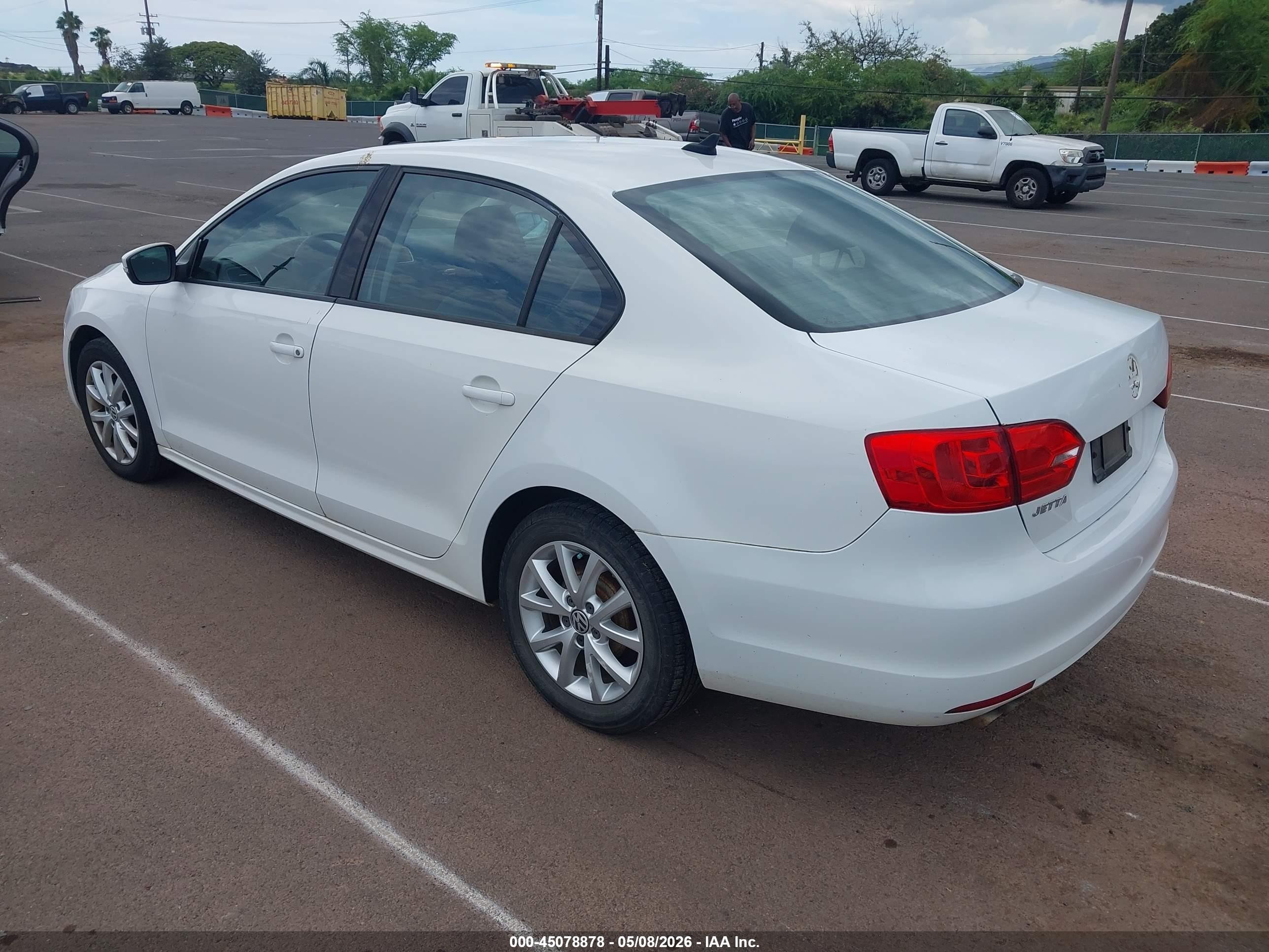 2011 Volkswagen Jetta 2.5l Se White vin: 3VWDZ7AJ5BM308382