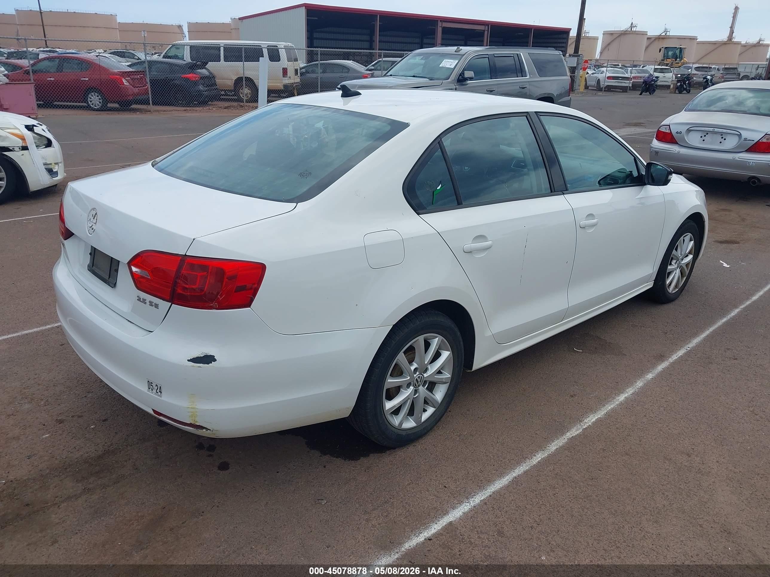 2011 Volkswagen Jetta 2.5l Se White vin: 3VWDZ7AJ5BM308382