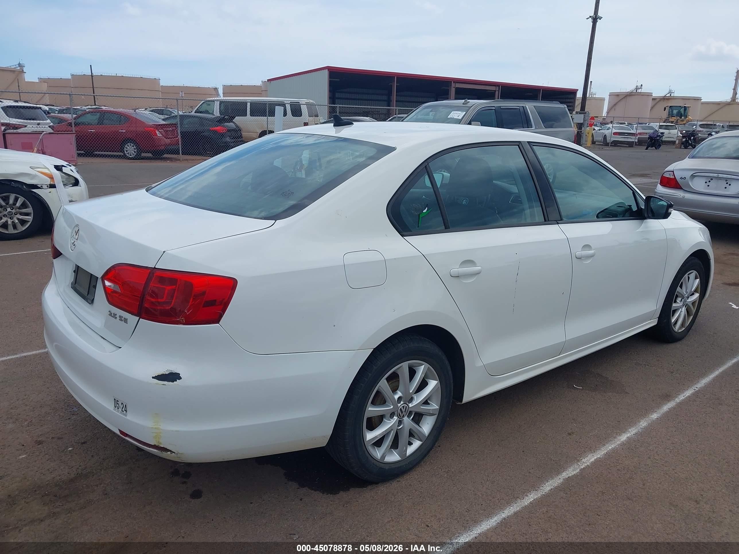 2011 Volkswagen Jetta 2.5l Se White vin: 3VWDZ7AJ5BM308382