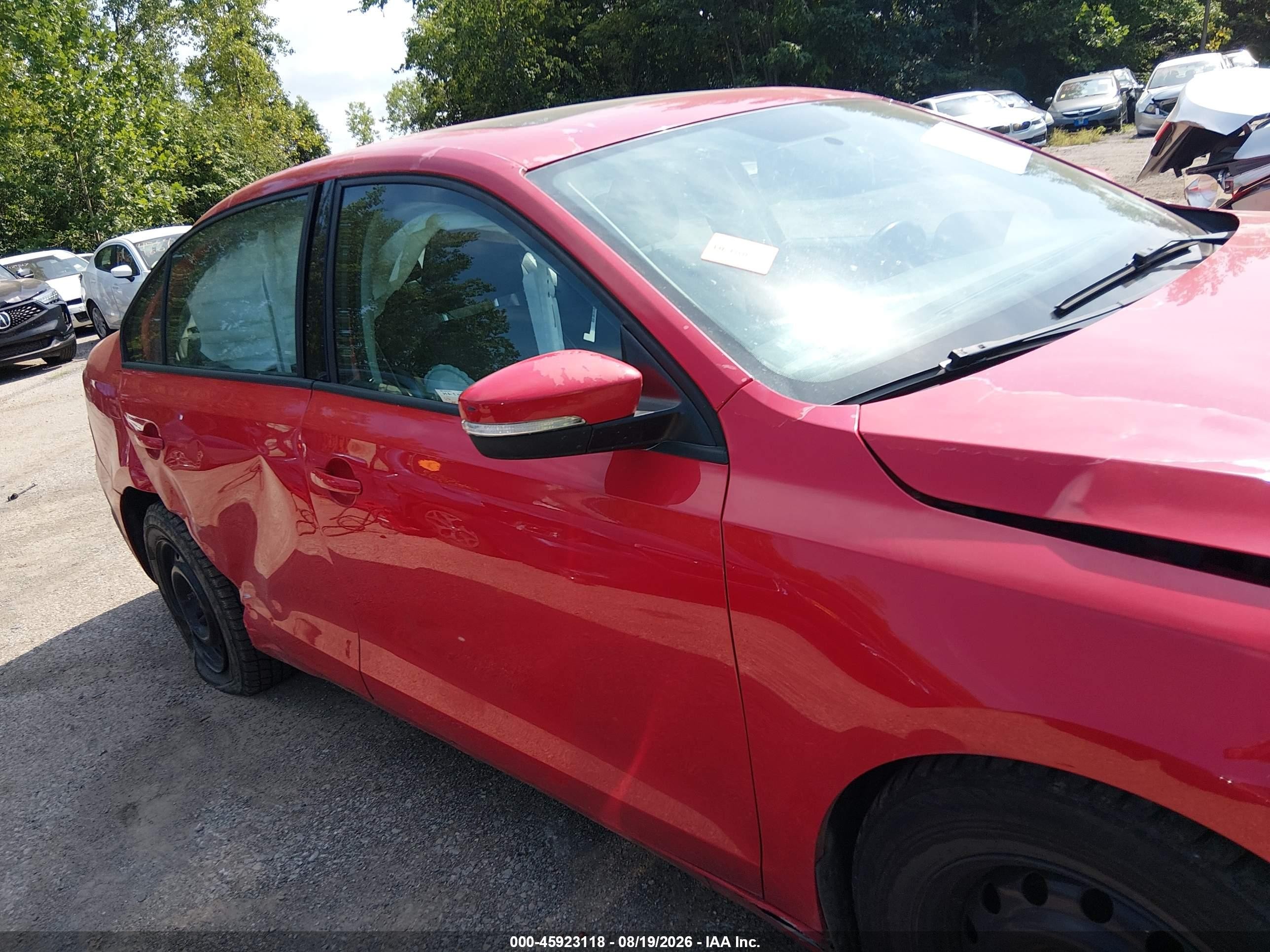 2011 Volkswagen Jetta 2.5l Se Красный vin: 3VWDZ7AJ5BM388752