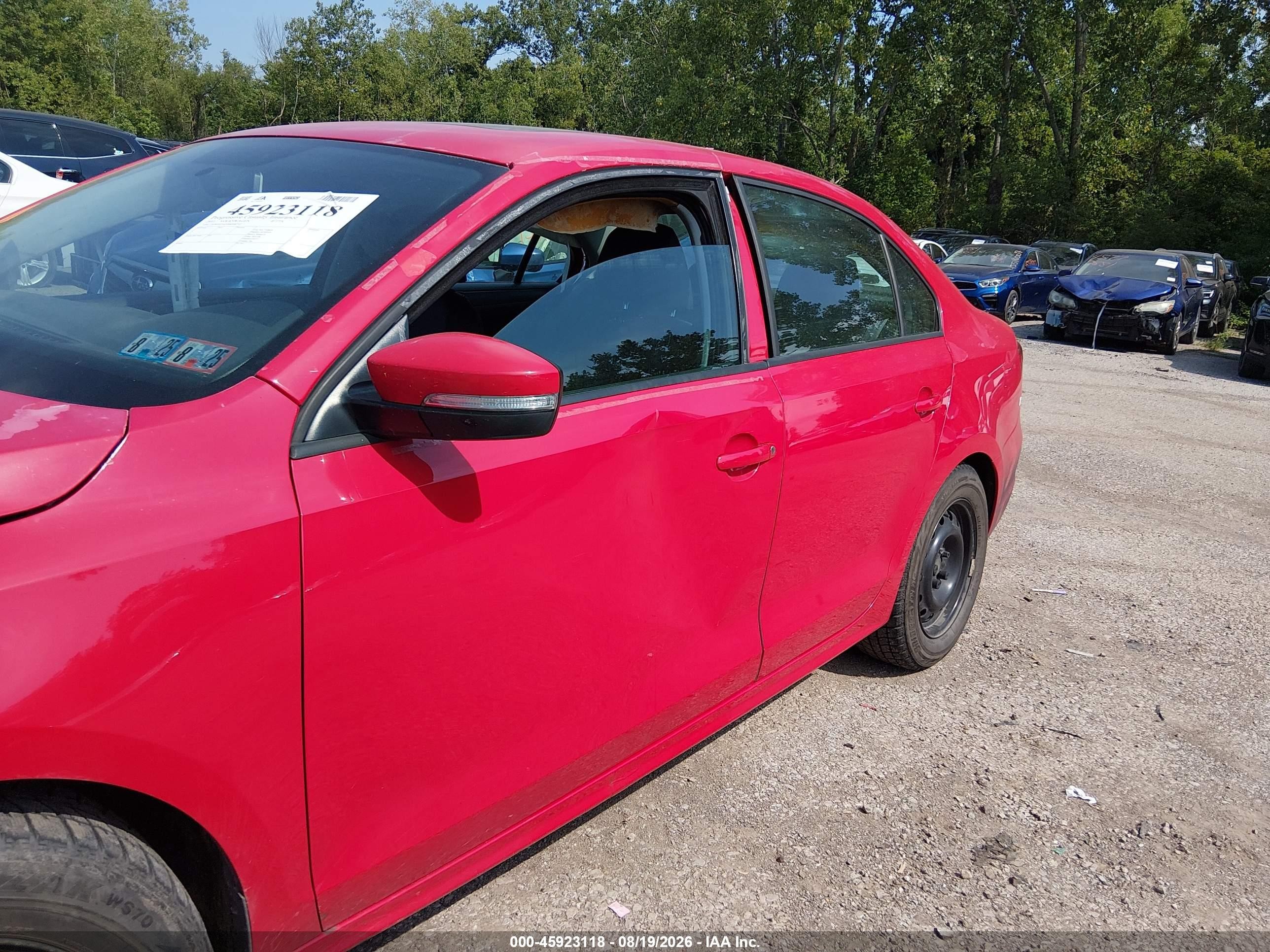 2011 Volkswagen Jetta 2.5l Se Красный vin: 3VWDZ7AJ5BM388752