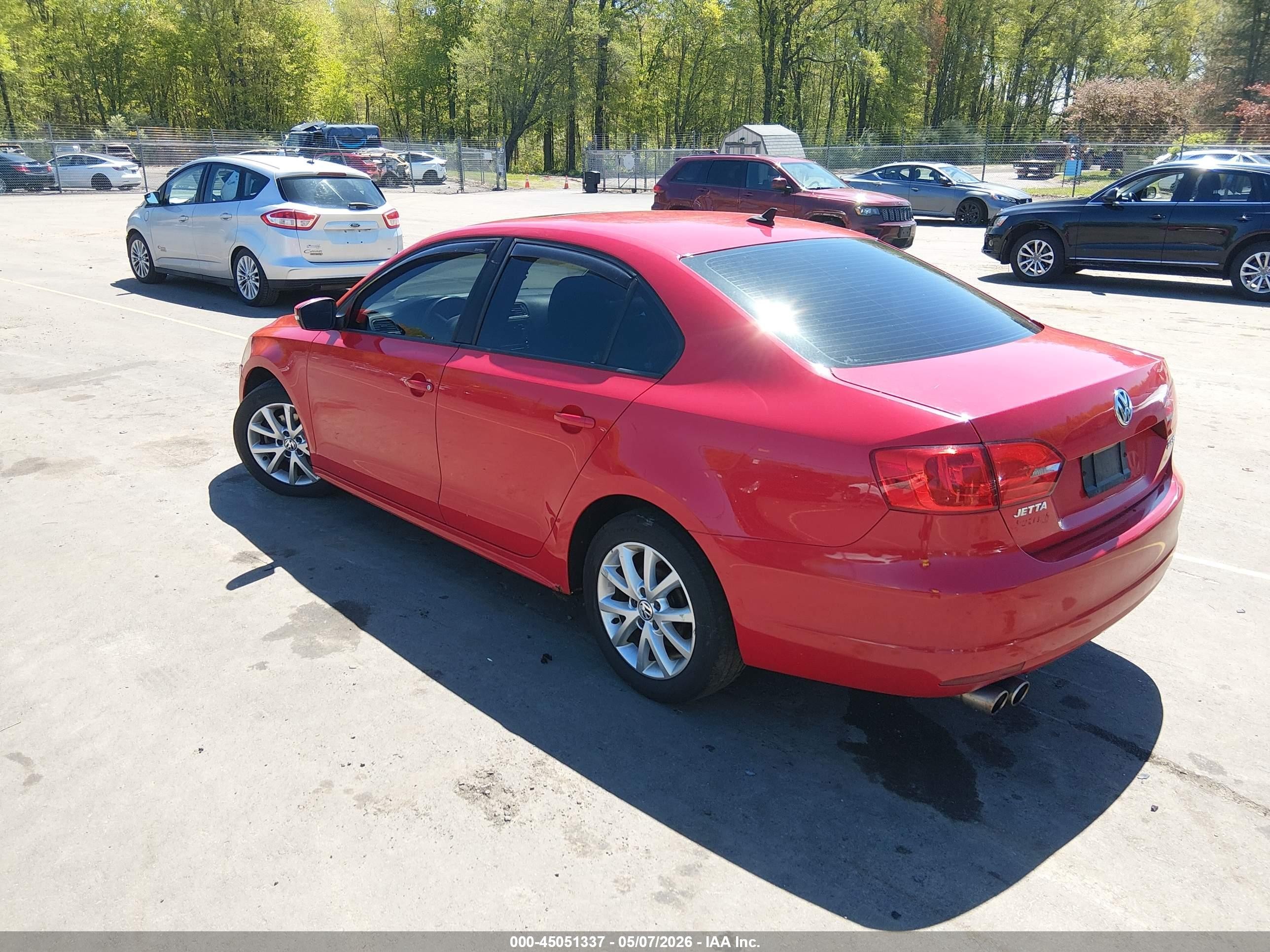 2011 Volkswagen Jetta 2.5l Se Red vin: 3VWDZ7AJ6BM102911