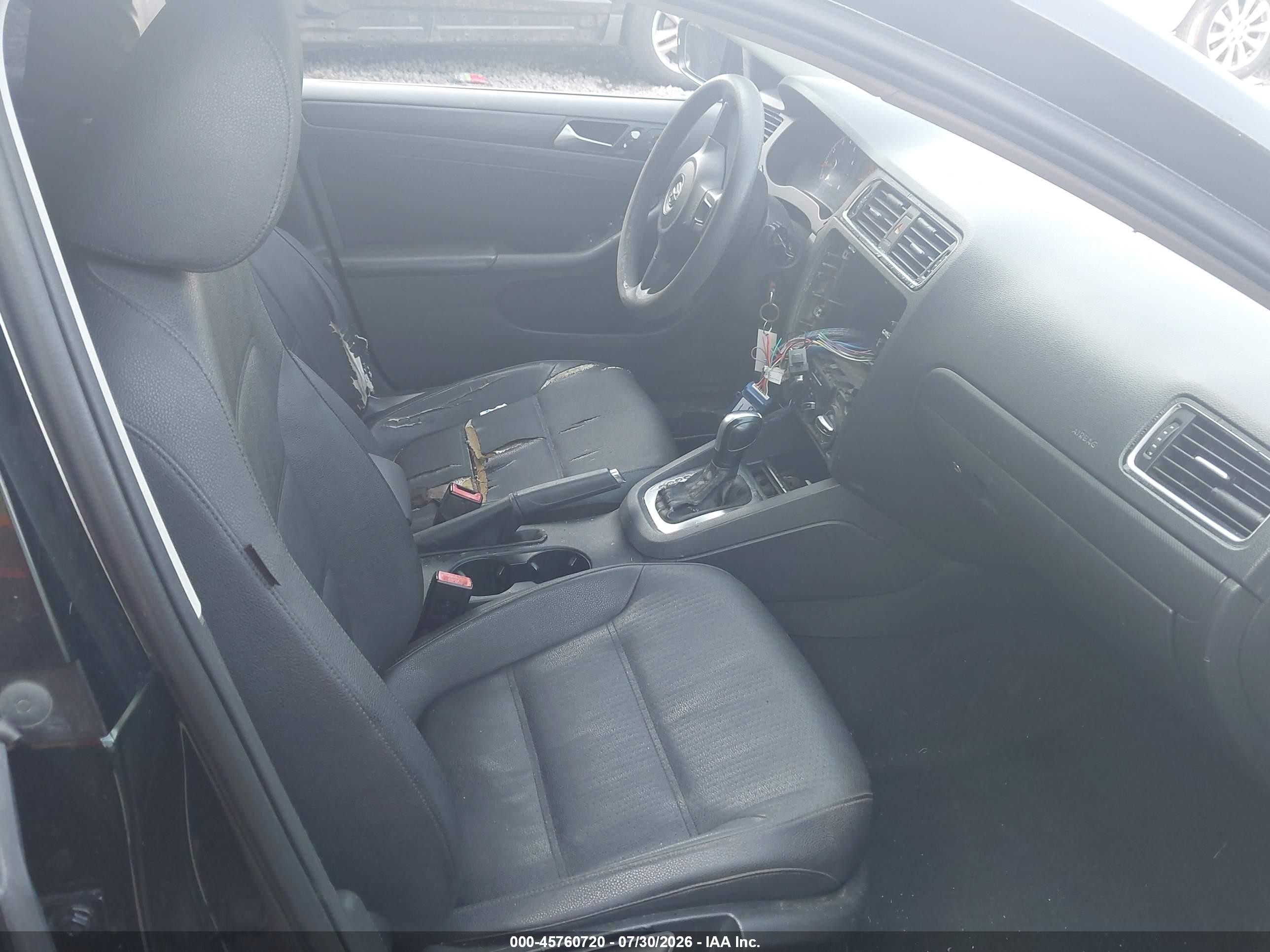 2011 Volkswagen Jetta 2.5l Se Black vin: 3VWDZ7AJ6BM326776