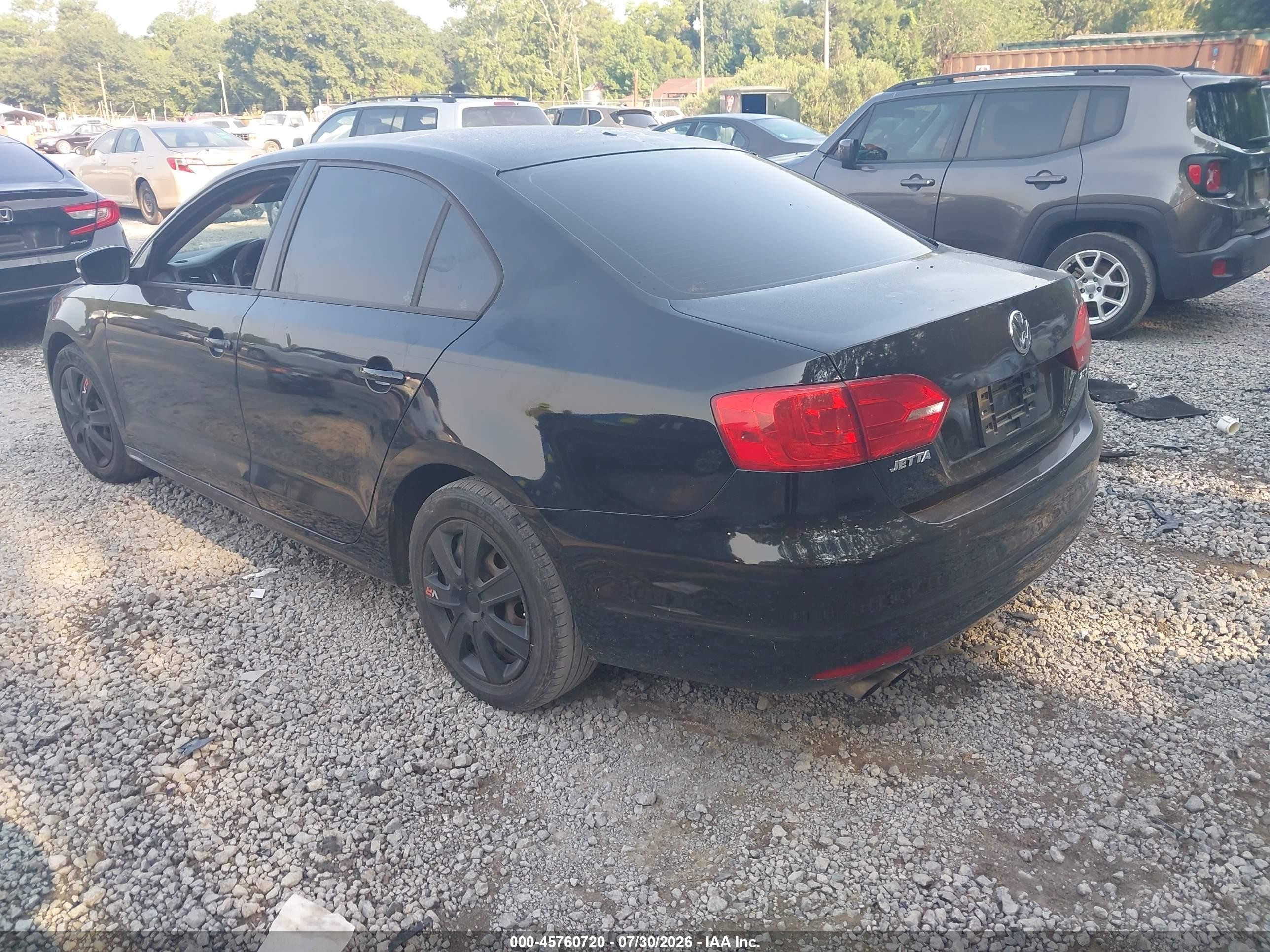 2011 Volkswagen Jetta 2.5l Se Black vin: 3VWDZ7AJ6BM326776
