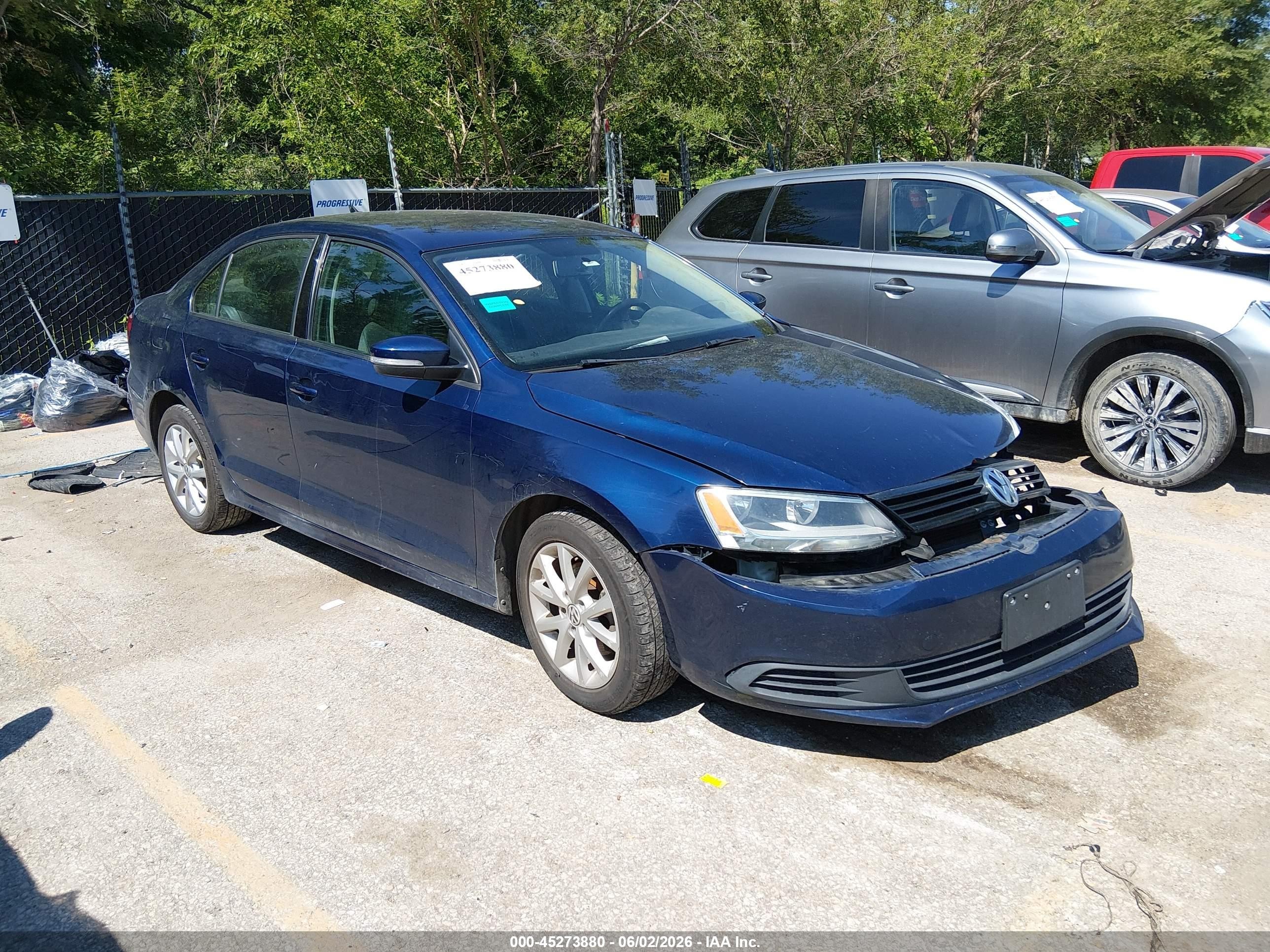 2011 Volkswagen Jetta 2.5l Se Blue vin: 3VWDZ7AJ7BM343960