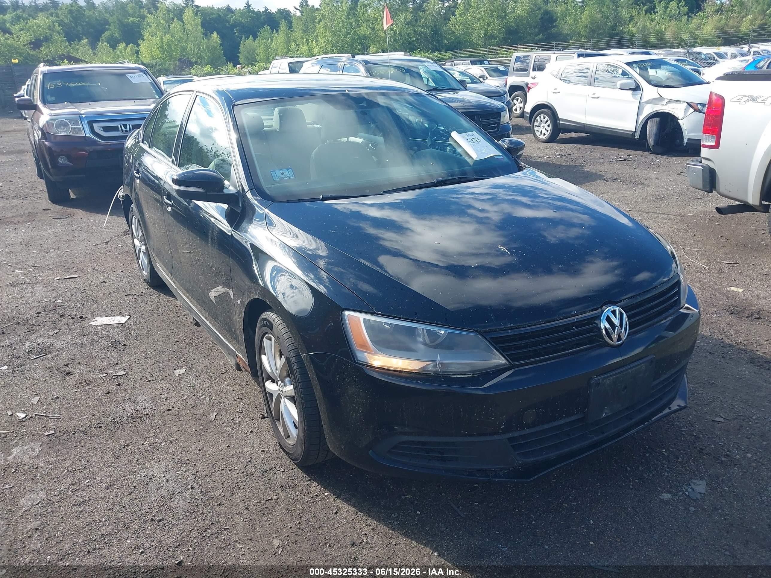 2011 Volkswagen Jetta 2.5l Se Black vin: 3VWDZ7AJ7BM350357