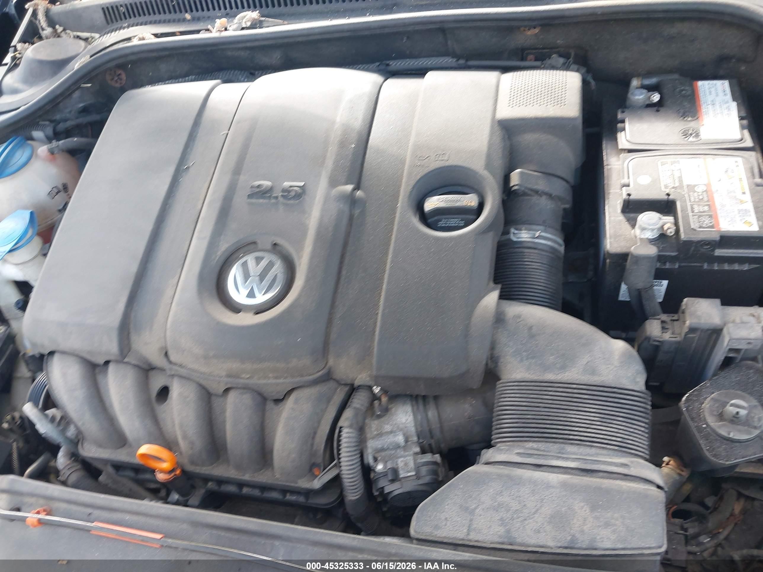 2011 Volkswagen Jetta 2.5l Se Black vin: 3VWDZ7AJ7BM350357
