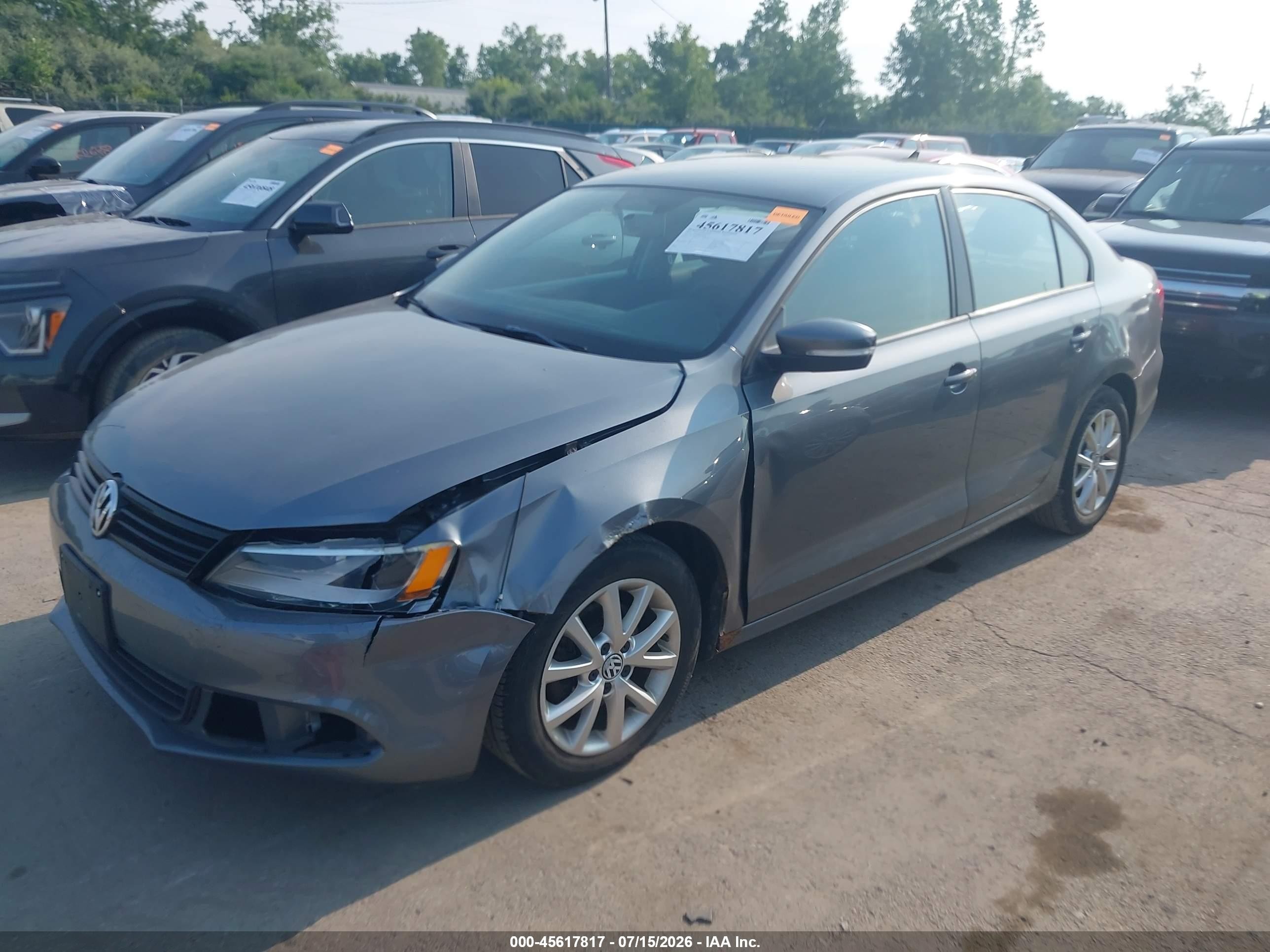 2011 Volkswagen Jetta 2.5l Se Серый vin: 3VWDZ7AJ8BM338329