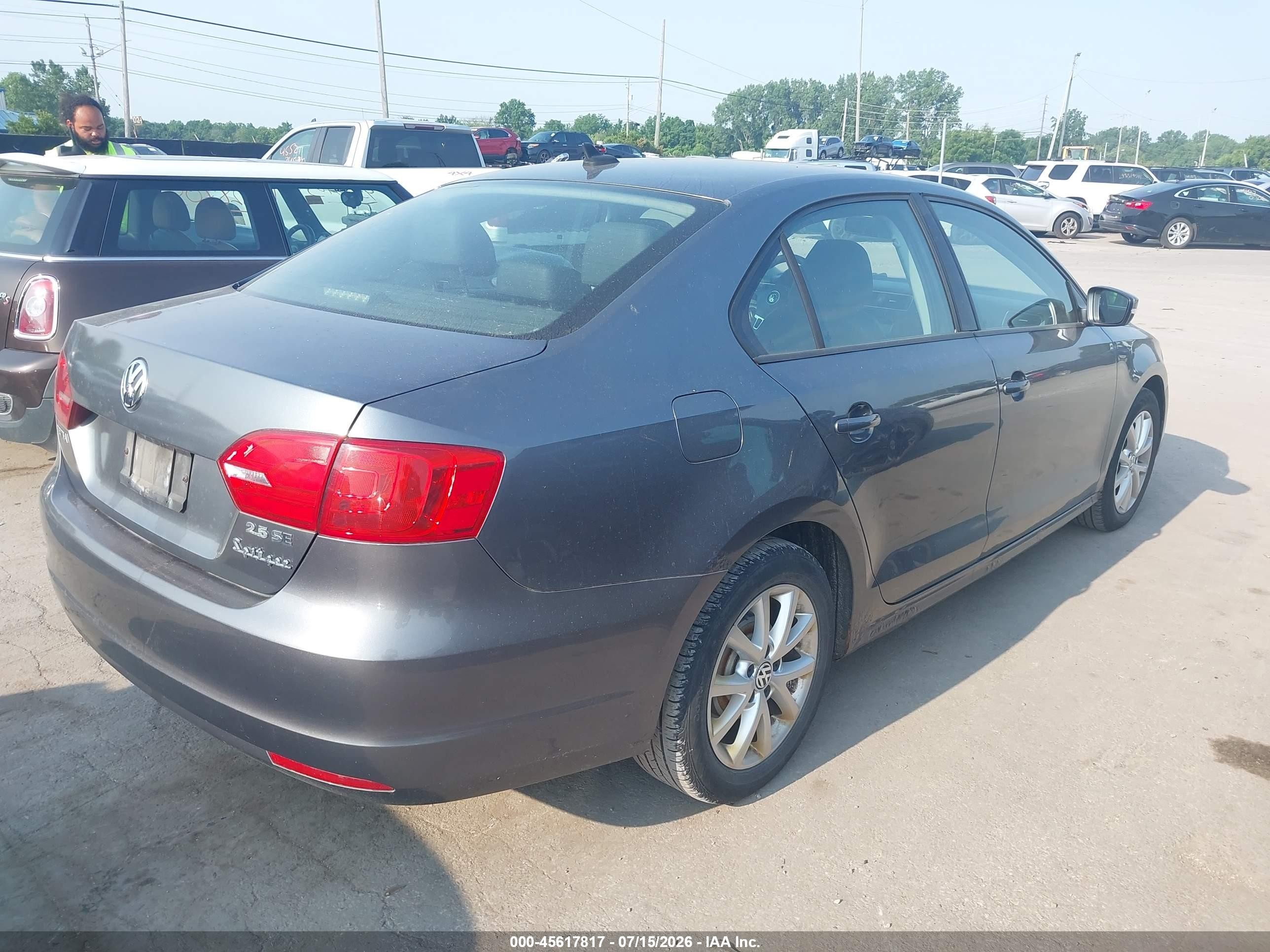 2011 Volkswagen Jetta 2.5l Se Серый vin: 3VWDZ7AJ8BM338329