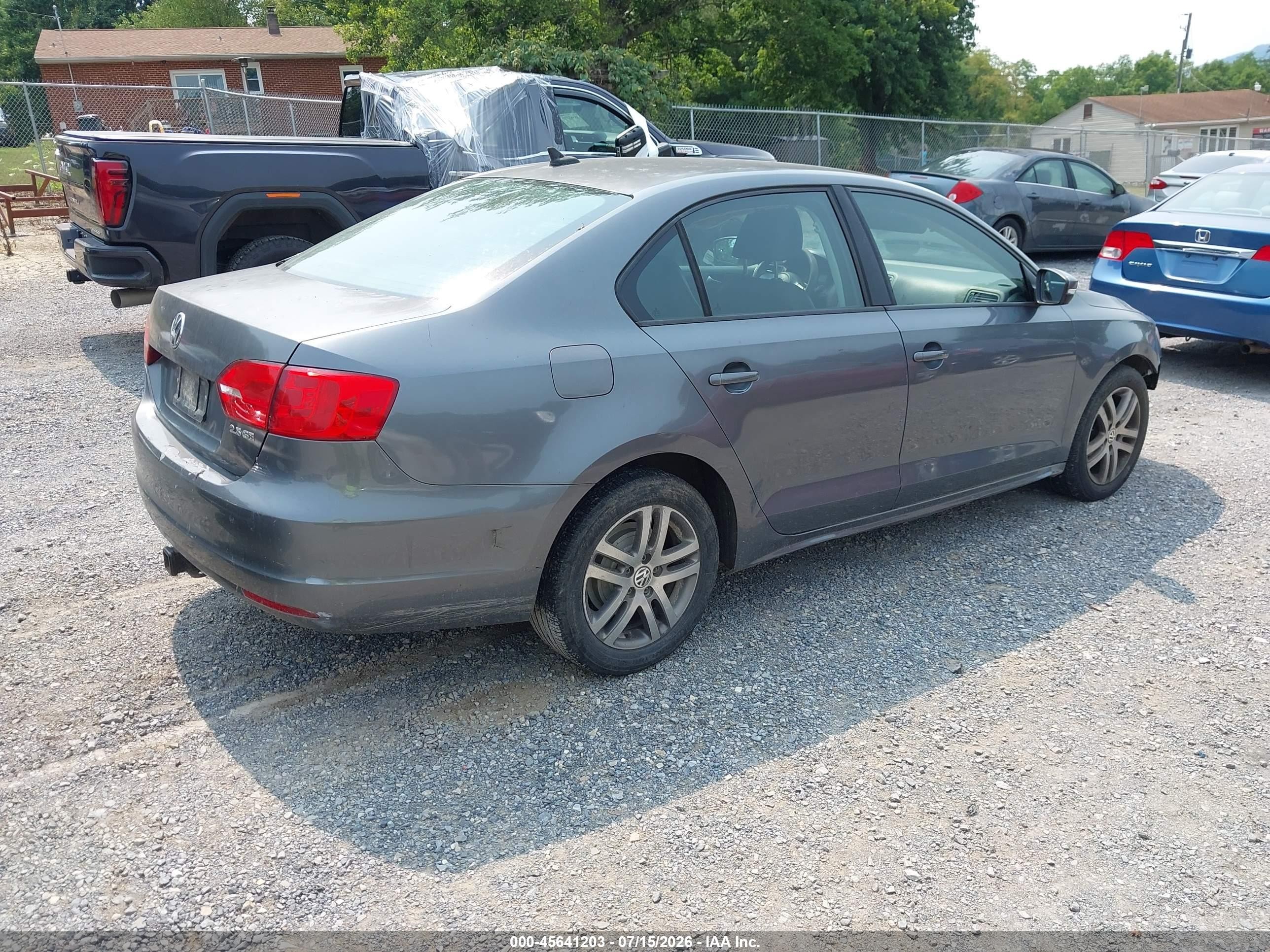 2011 Volkswagen Jetta 2.5l Se Gray vin: 3VWDZ7AJ8BM359682