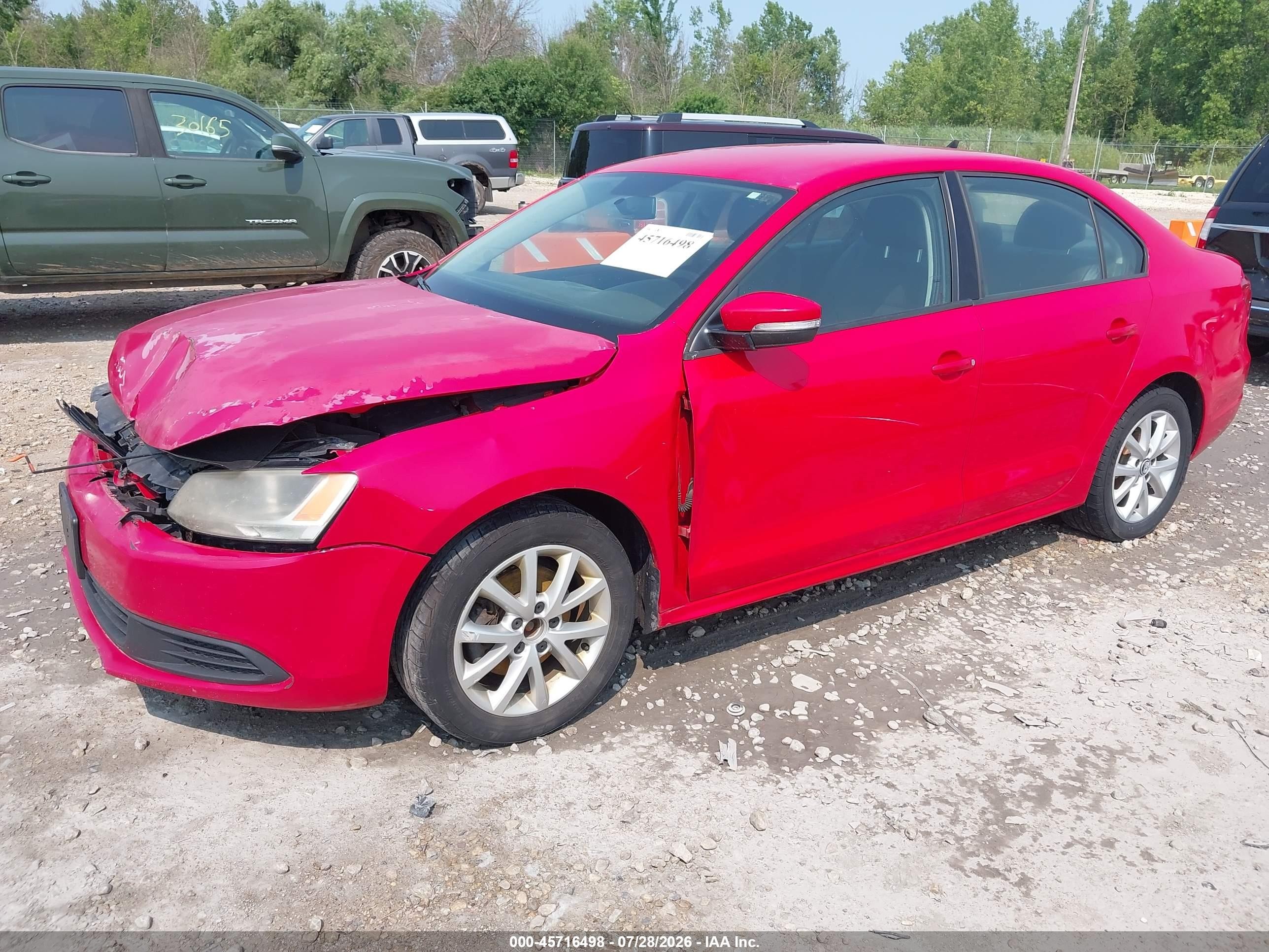 2011 Volkswagen Jetta 2.5l Se Red vin: 3VWDZ7AJ8BM375400