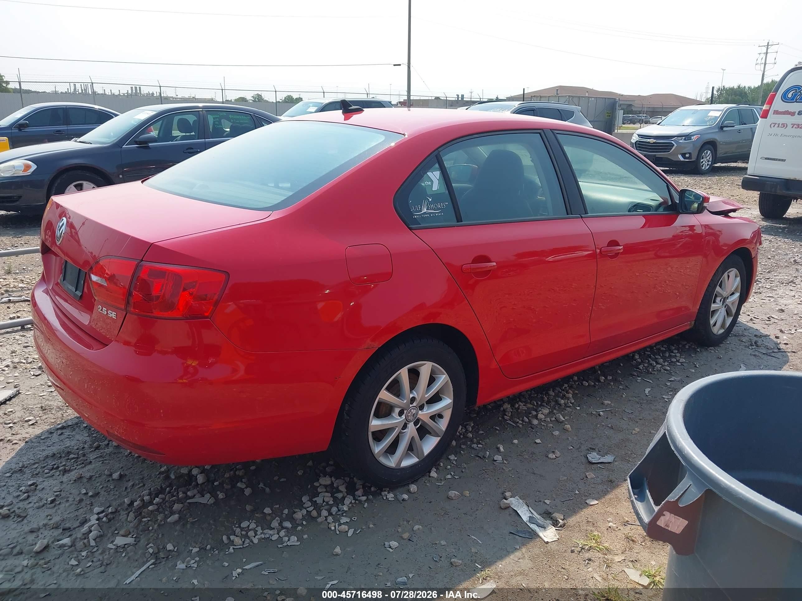 2011 Volkswagen Jetta 2.5l Se Red vin: 3VWDZ7AJ8BM375400