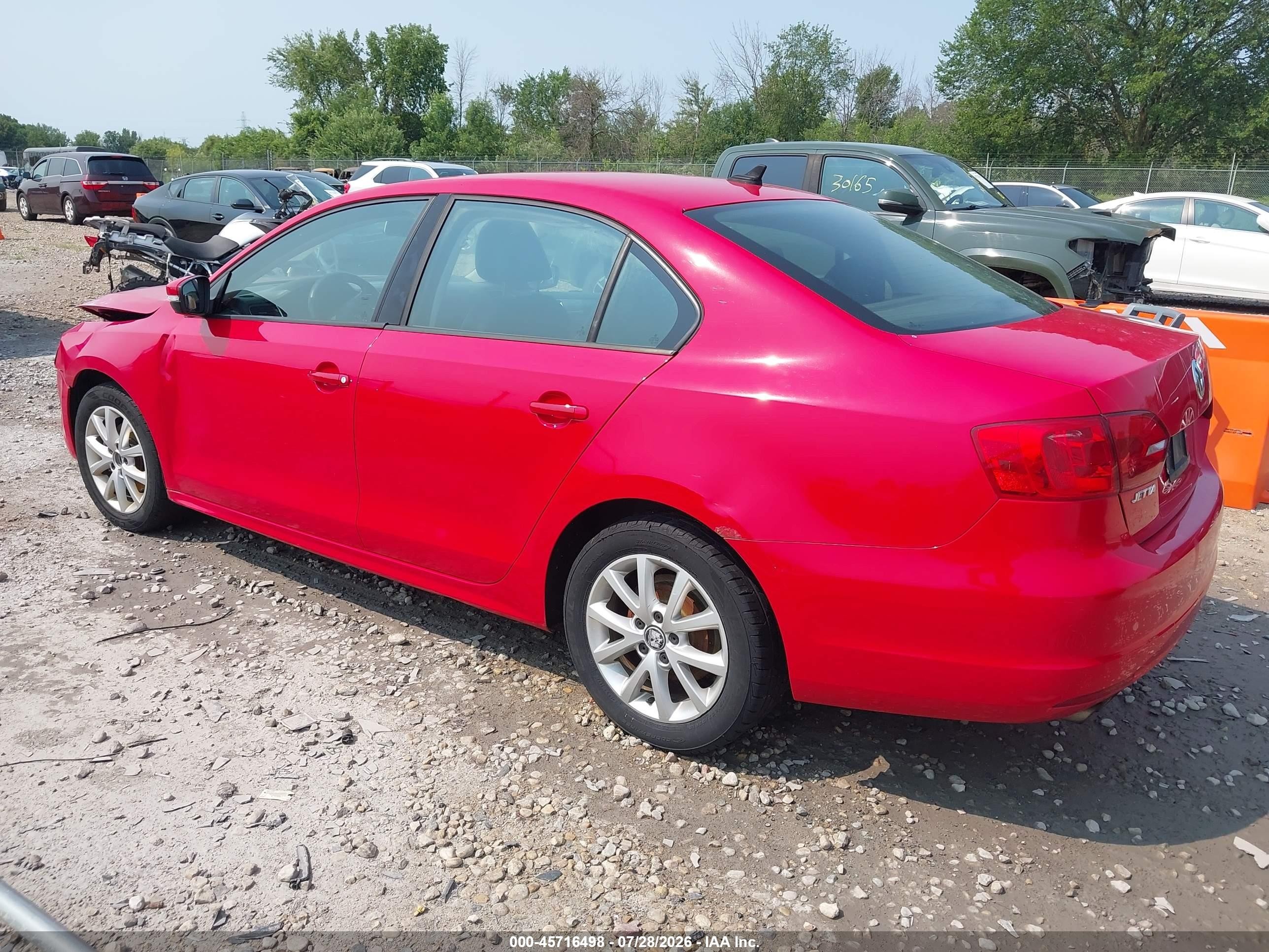 2011 Volkswagen Jetta 2.5l Se Red vin: 3VWDZ7AJ8BM375400