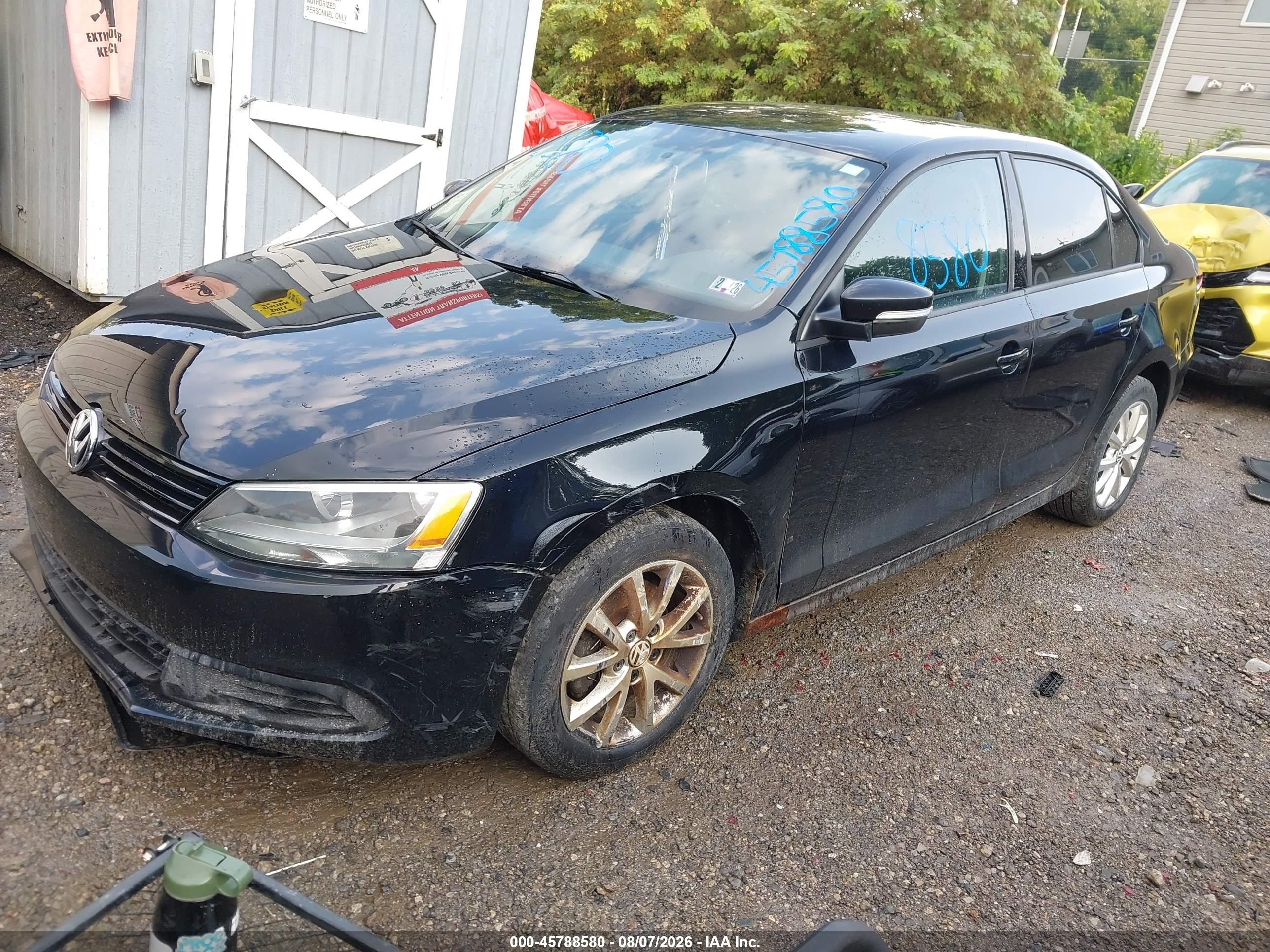 2011 Volkswagen Jetta 2.5l Se Black vin: 3VWDZ7AJ9BM327470