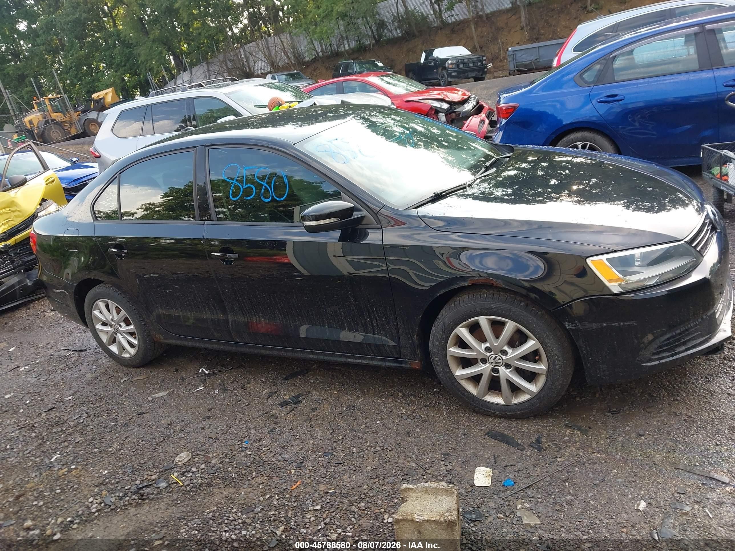 2011 Volkswagen Jetta 2.5l Se Black vin: 3VWDZ7AJ9BM327470