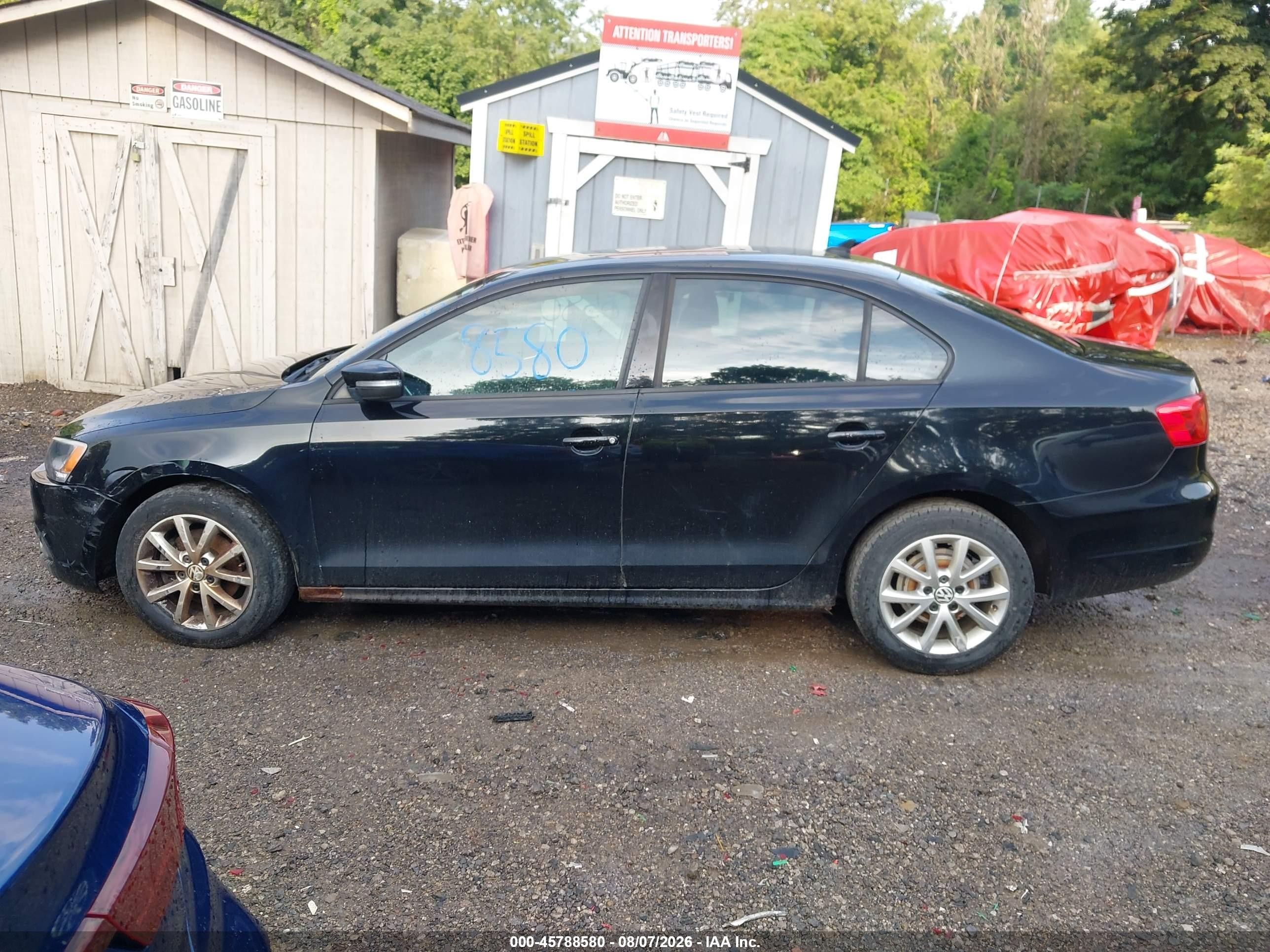 2011 Volkswagen Jetta 2.5l Se Black vin: 3VWDZ7AJ9BM327470
