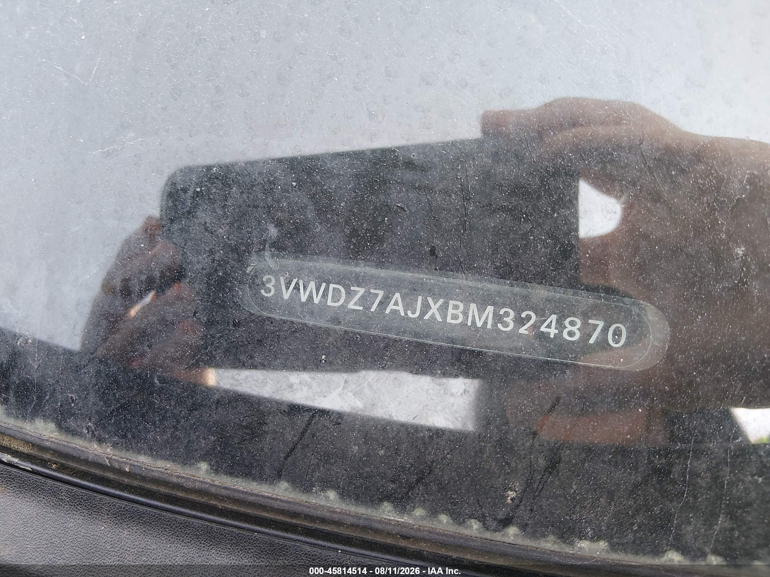 2011 Volkswagen Jetta 2.5l Se Blue vin: 3VWDZ7AJXBM324870