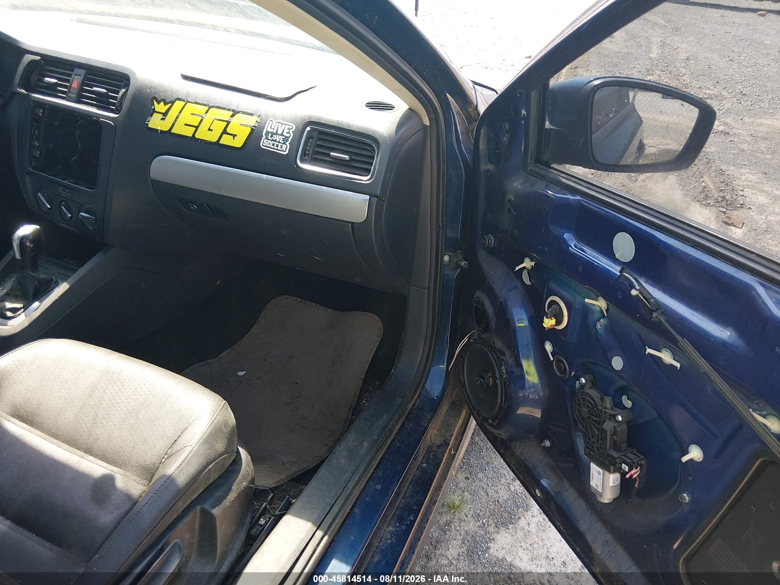 2011 Volkswagen Jetta 2.5l Se Blue vin: 3VWDZ7AJXBM324870