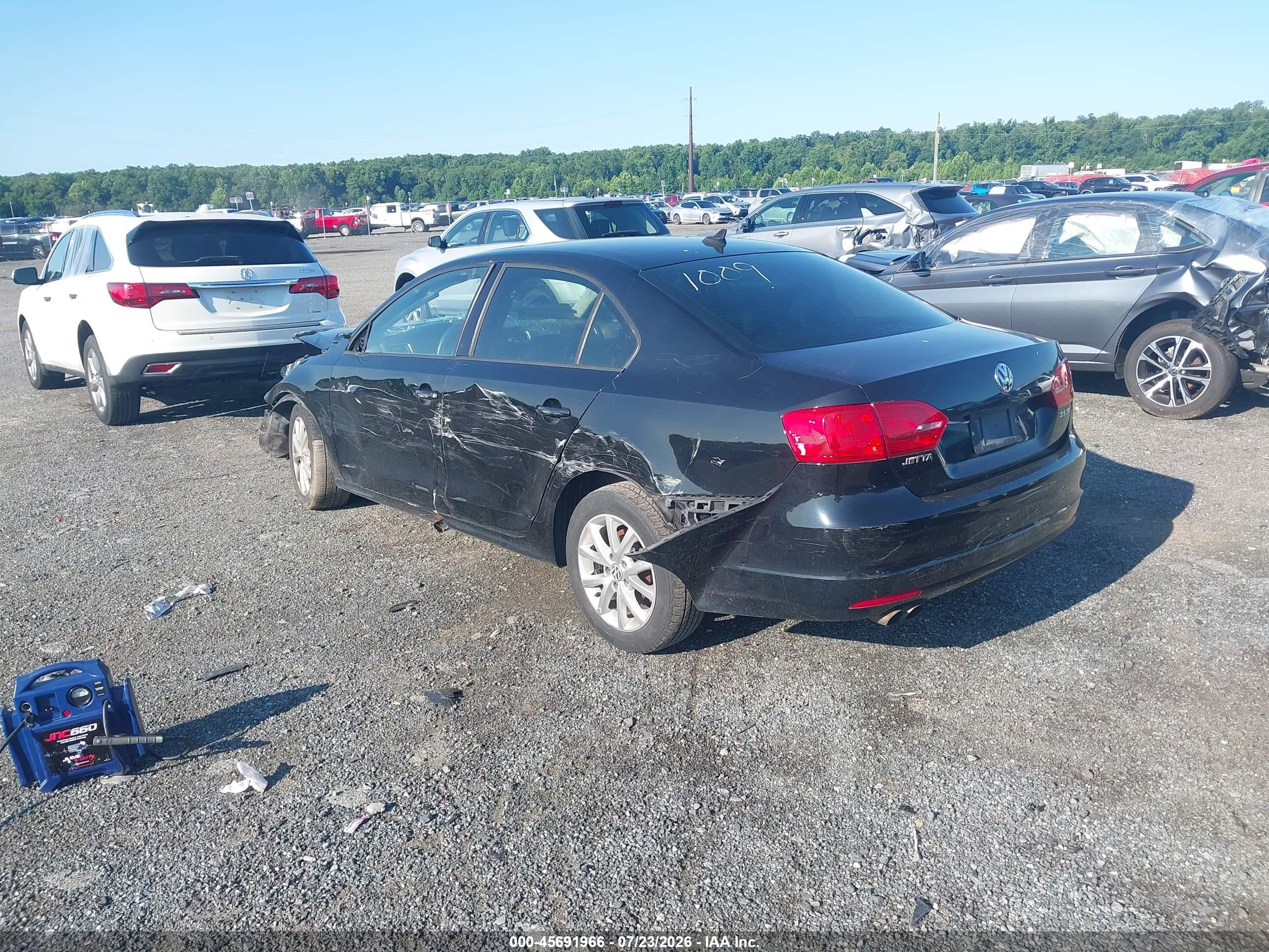 2011 Volkswagen Jetta 2.5l Se Black vin: 3VWDZ7AJXBM331009