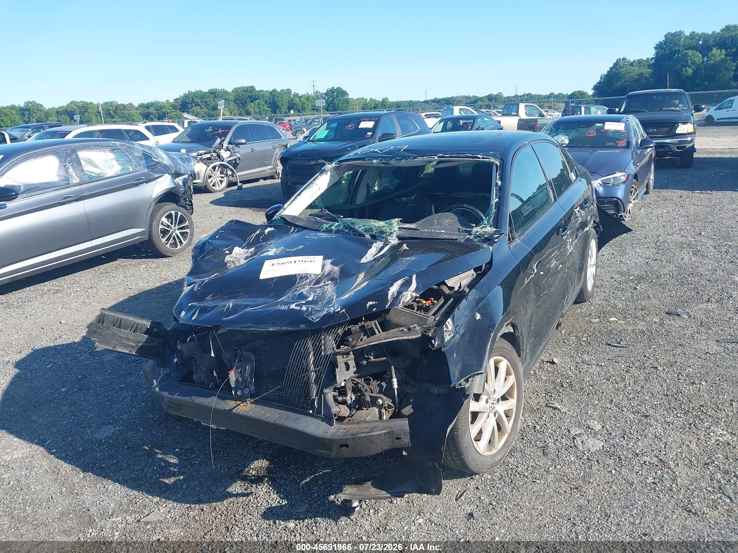 2011 Volkswagen Jetta 2.5l Se Black vin: 3VWDZ7AJXBM331009