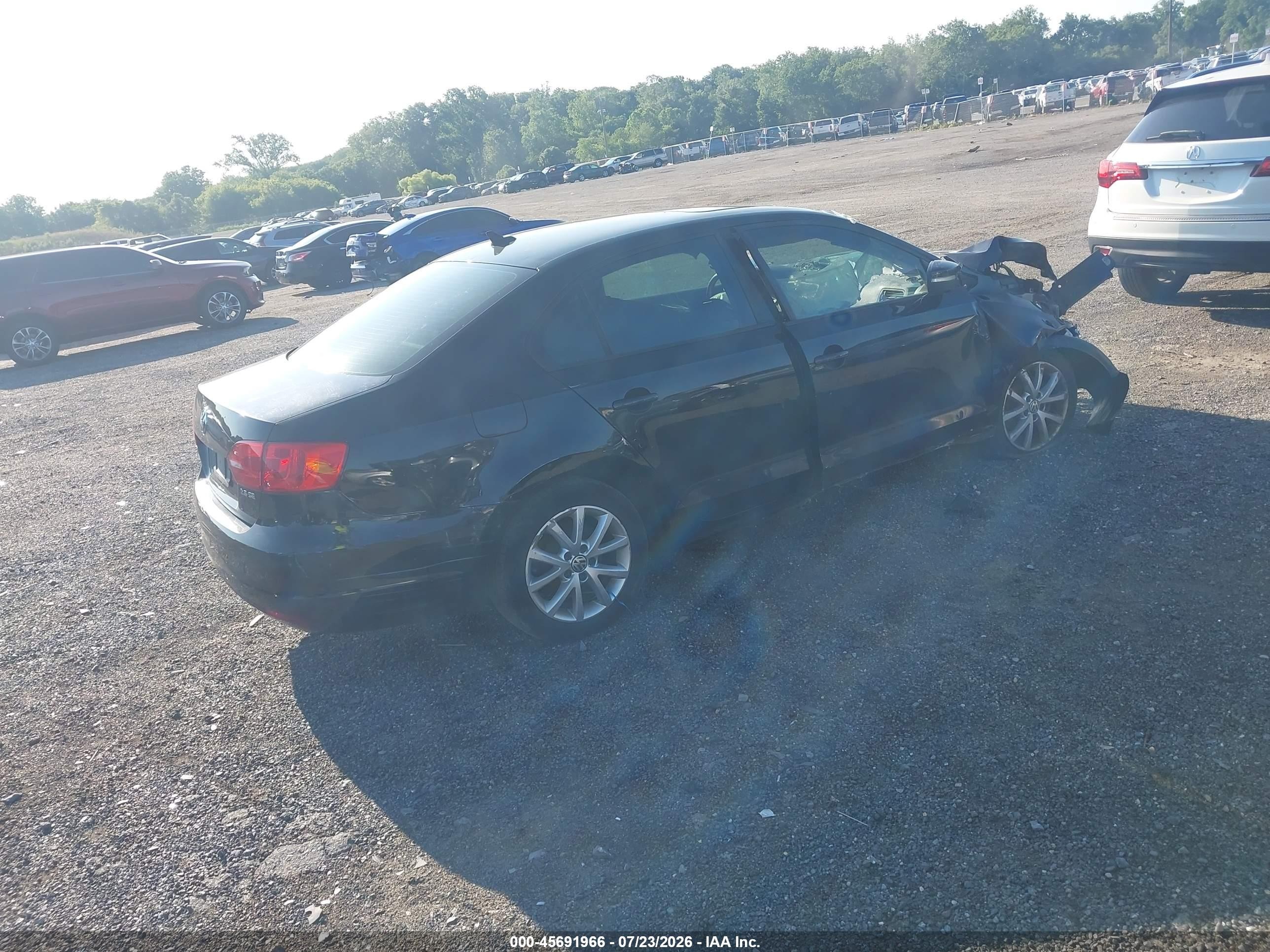2011 Volkswagen Jetta 2.5l Se Black vin: 3VWDZ7AJXBM331009