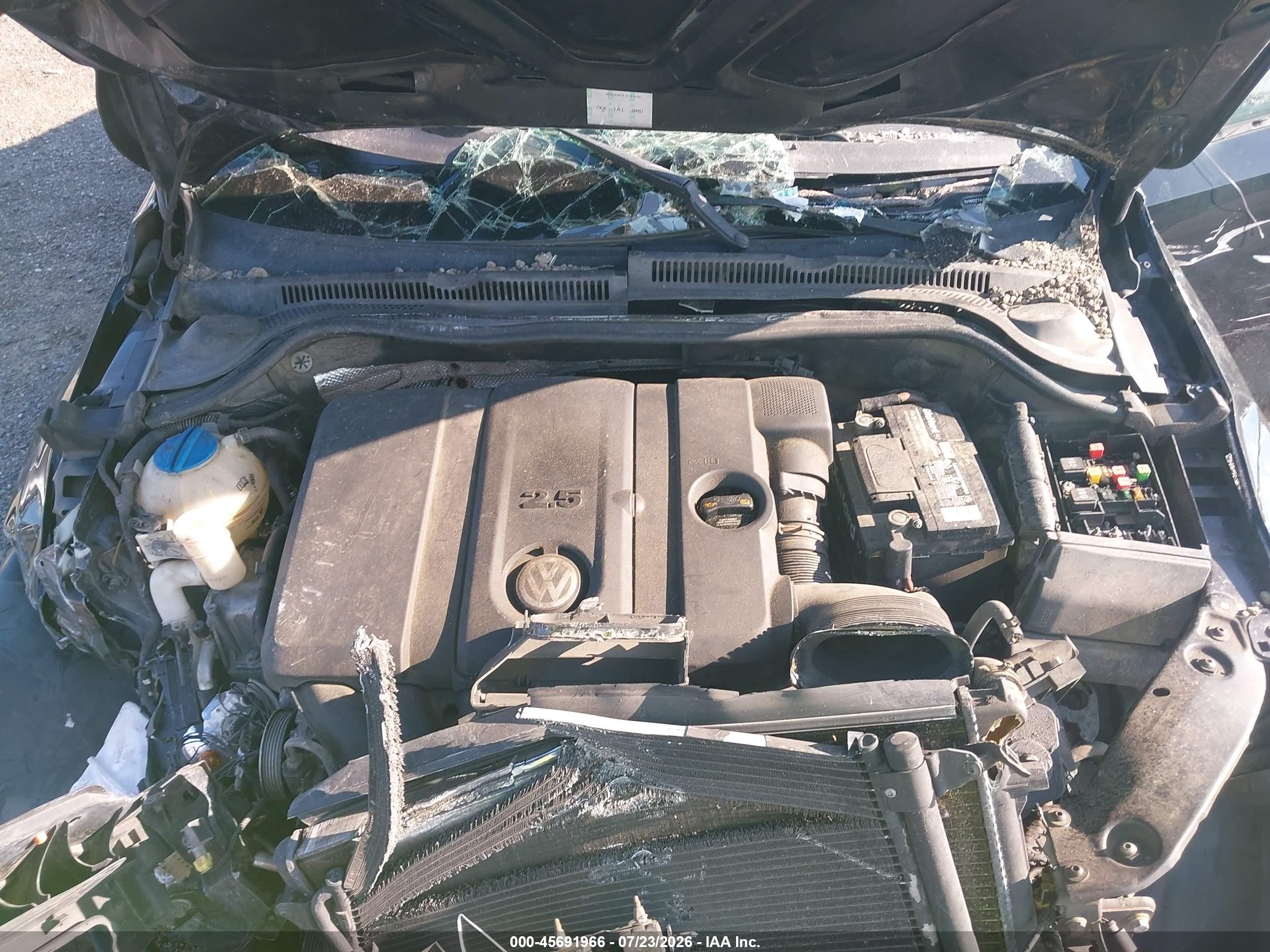 2011 Volkswagen Jetta 2.5l Se Black vin: 3VWDZ7AJXBM331009