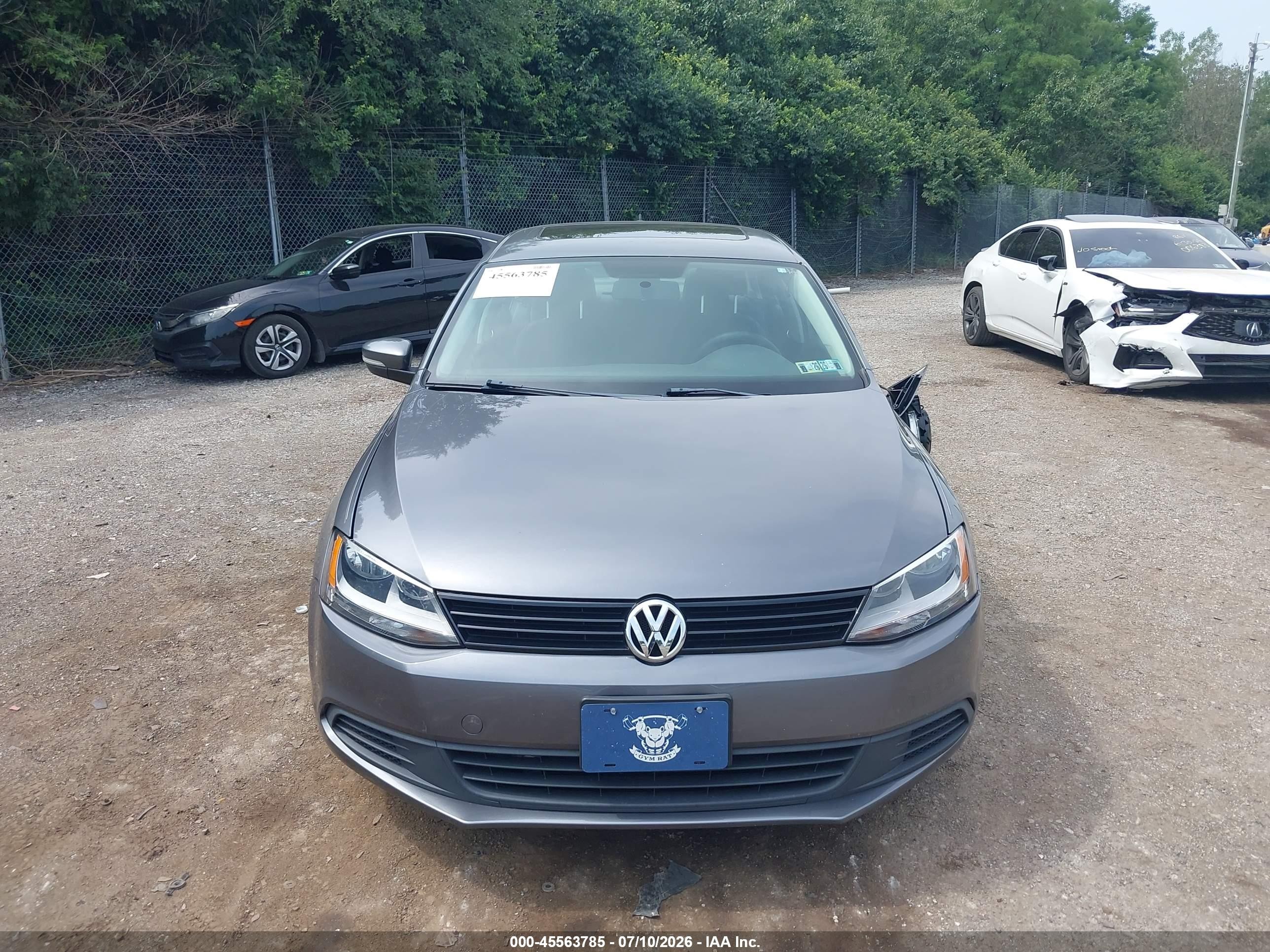 2011 Volkswagen Jetta 2.5l Se Gray vin: 3VWDZ7AJXBM355553