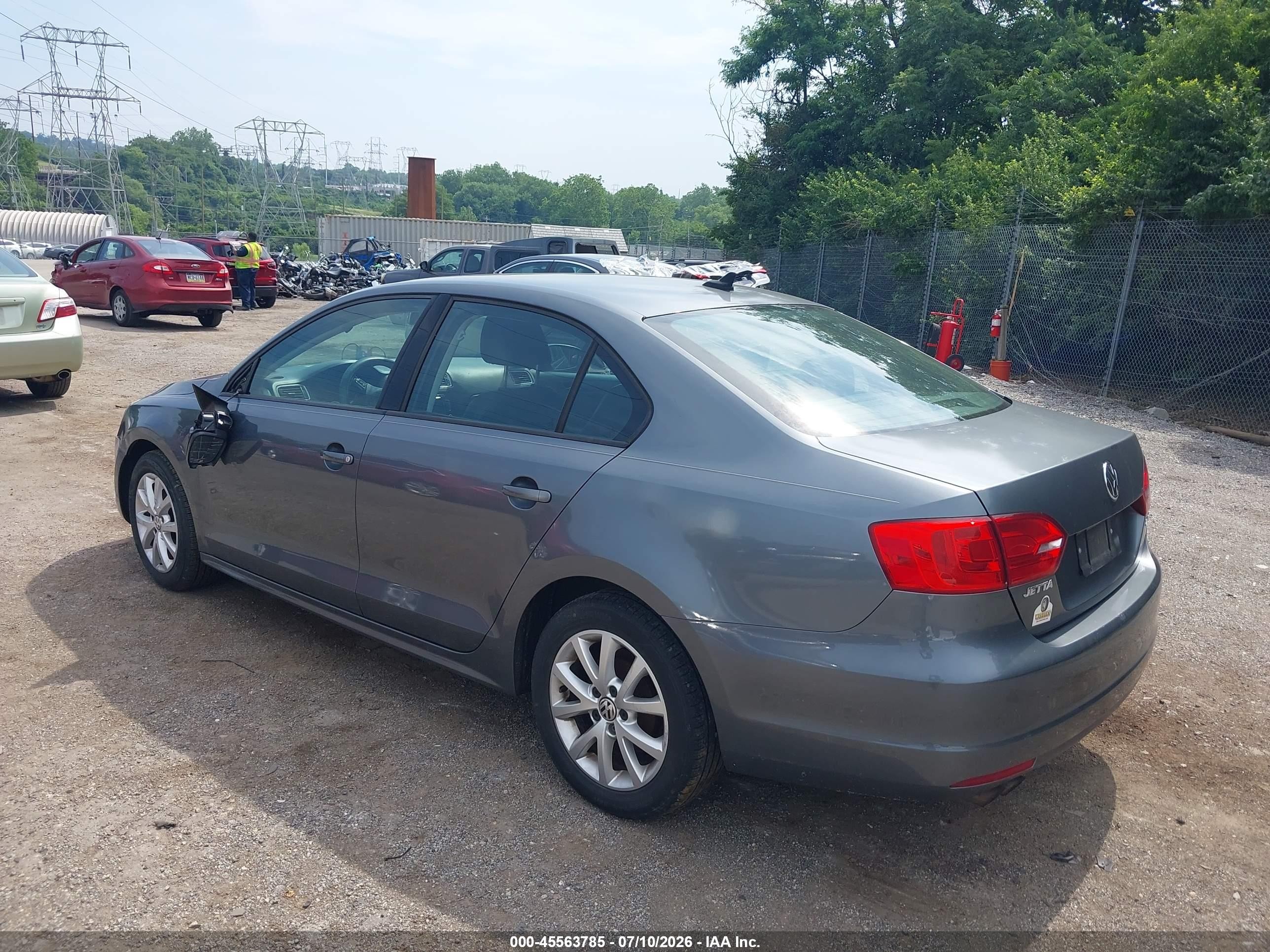 2011 Volkswagen Jetta 2.5l Se Gray vin: 3VWDZ7AJXBM355553