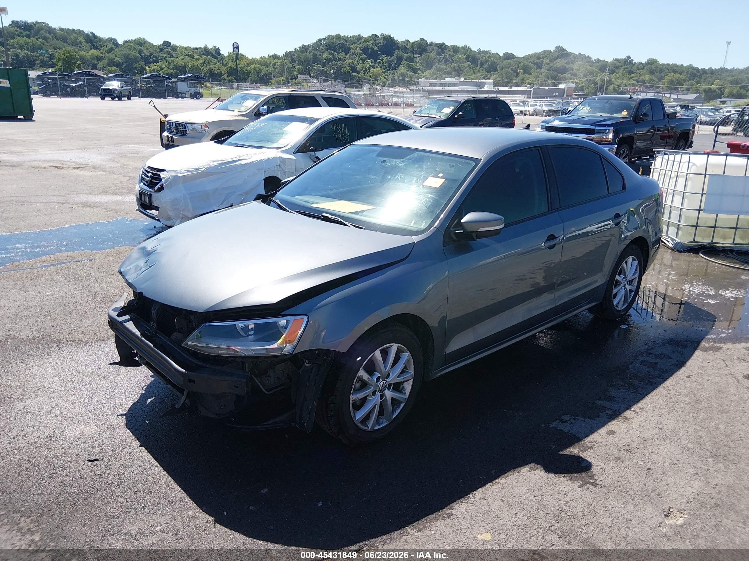 2011 Volkswagen Jetta 2.5l Se Gray vin: 3VWDZ7AJXBM376967