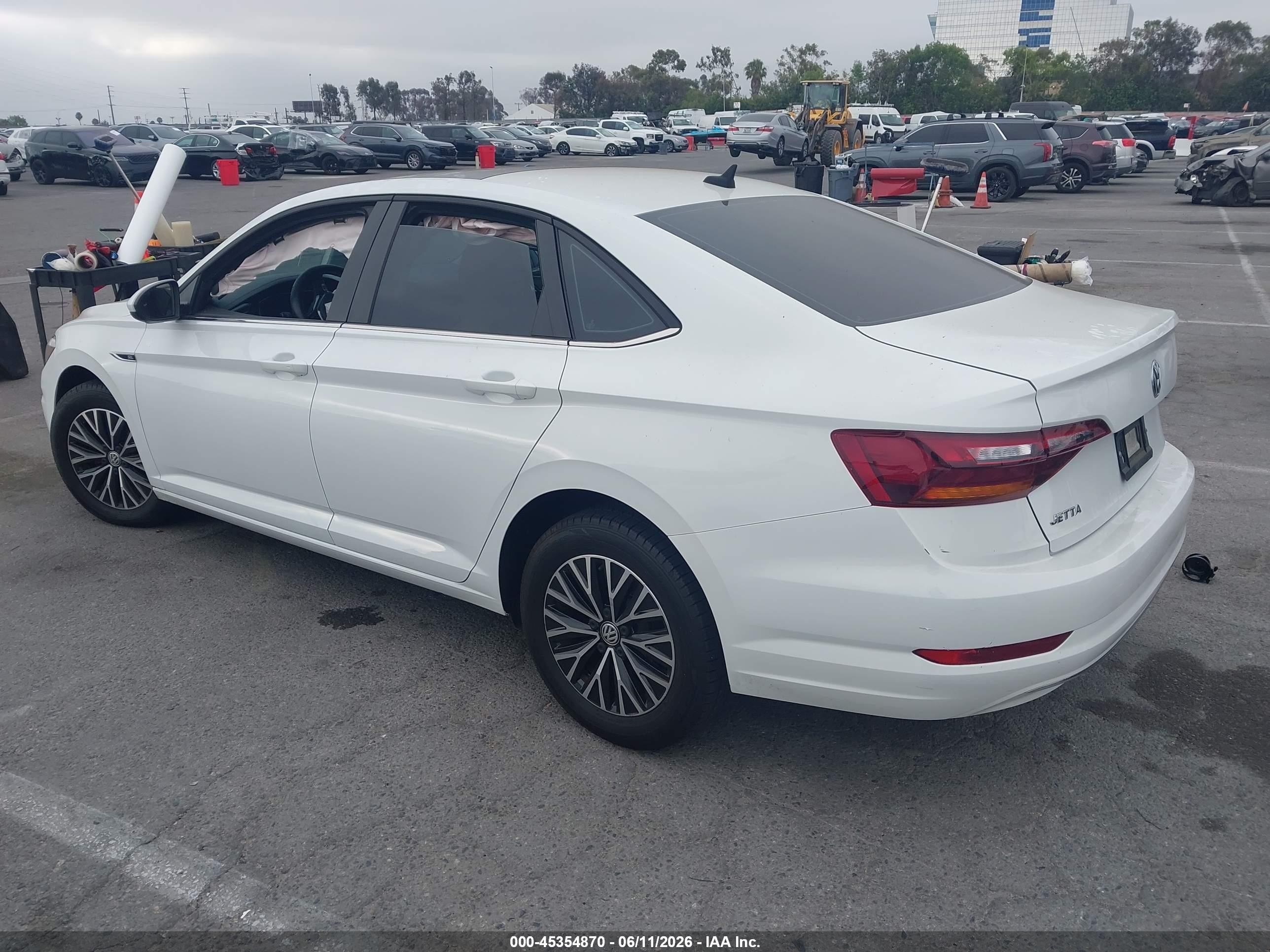 2019 Volkswagen Jetta 1.4t Sel Белый vin: 3VWE57BU6KM086184