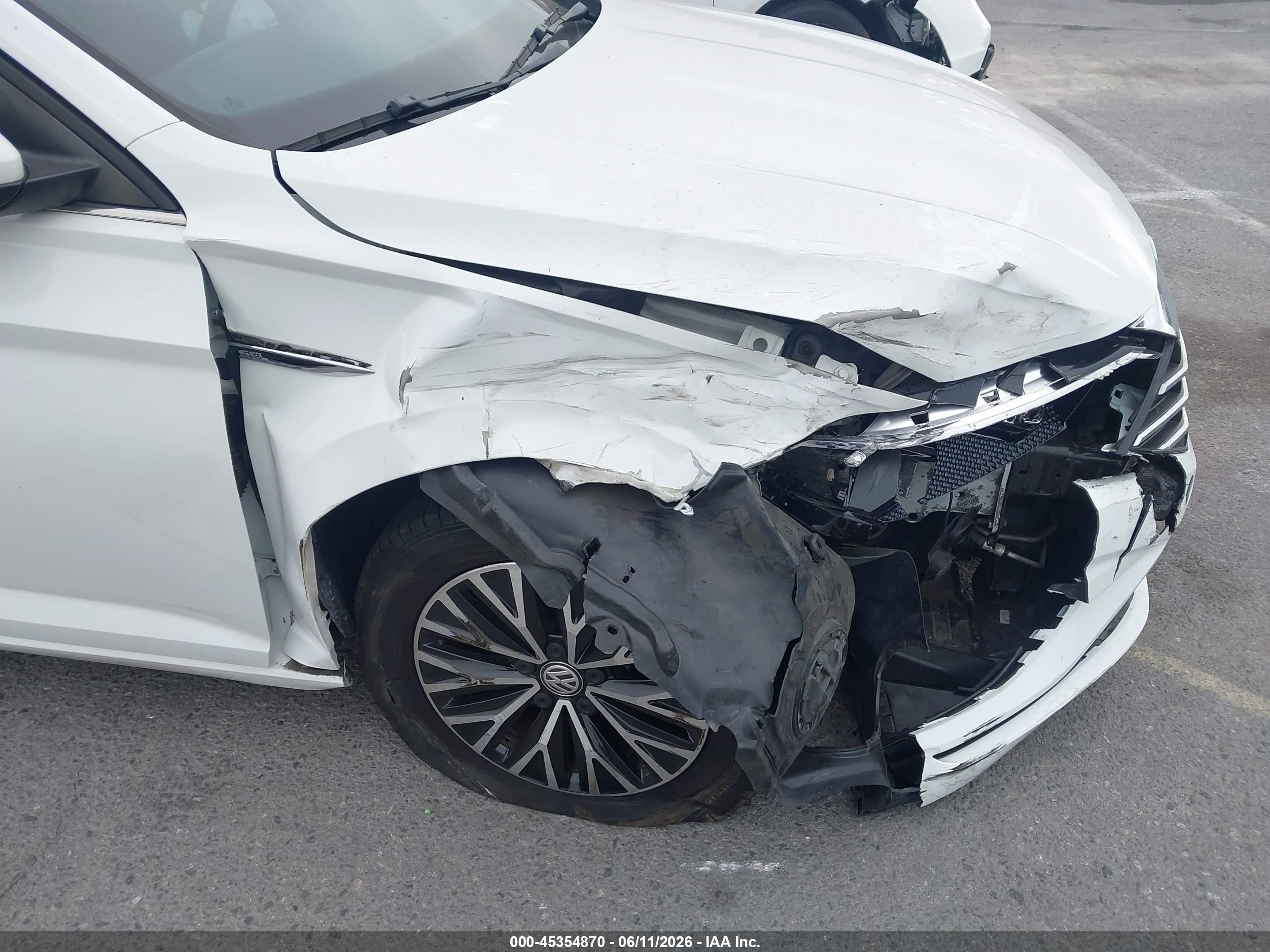 2019 Volkswagen Jetta 1.4t Sel Белый vin: 3VWE57BU6KM086184