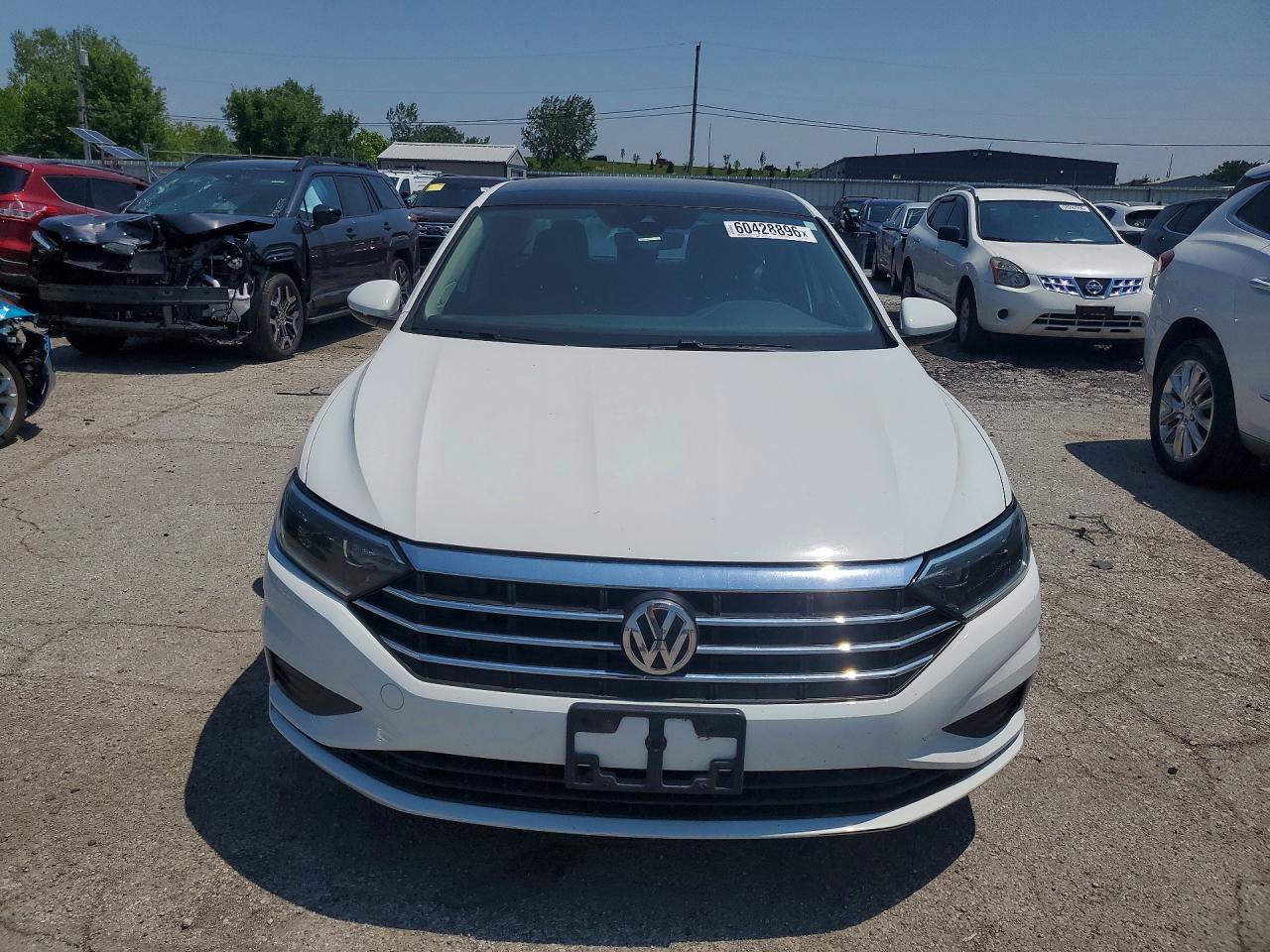 2019 Volkswagen Jetta Sel White vin: 3VWE57BU8KM044714